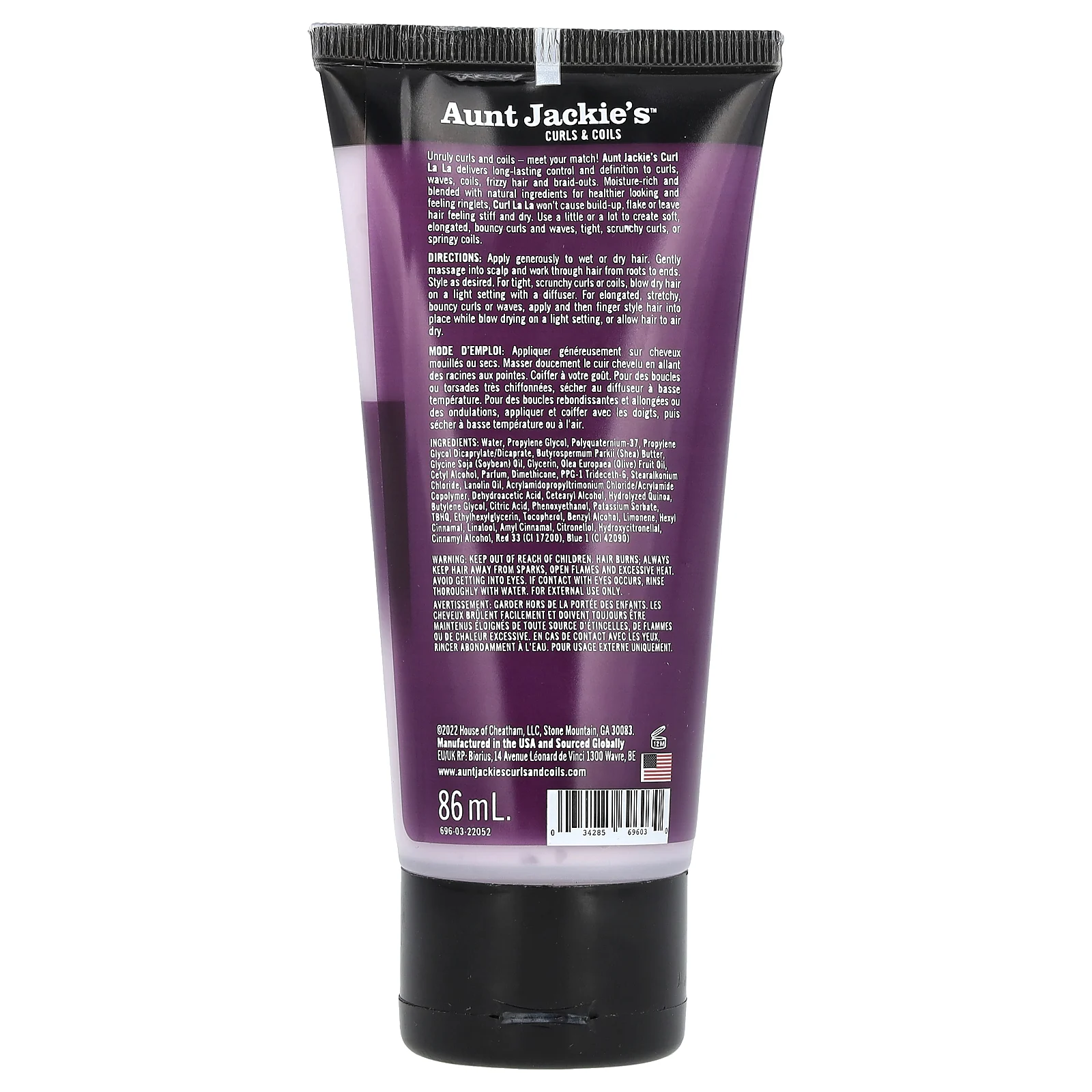 Aunt Jackie's Curls & Coils, Curl La La, для создания локонов, с заварным кремом, 85 г (3 унции)