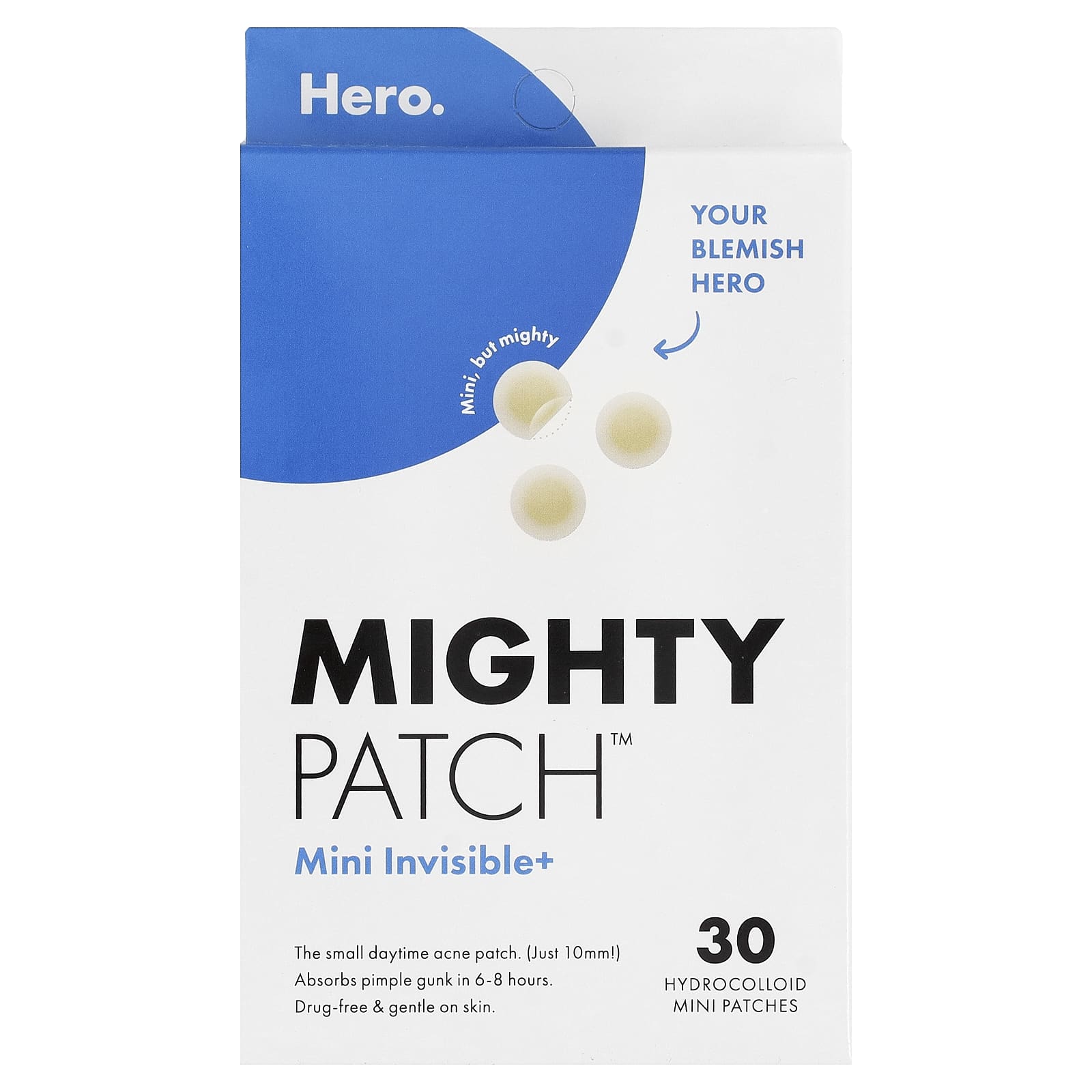 Hero Cosmetics, Mighty Patch™, мини-патч Plus, 30 гидроколлоидных мини-патчей