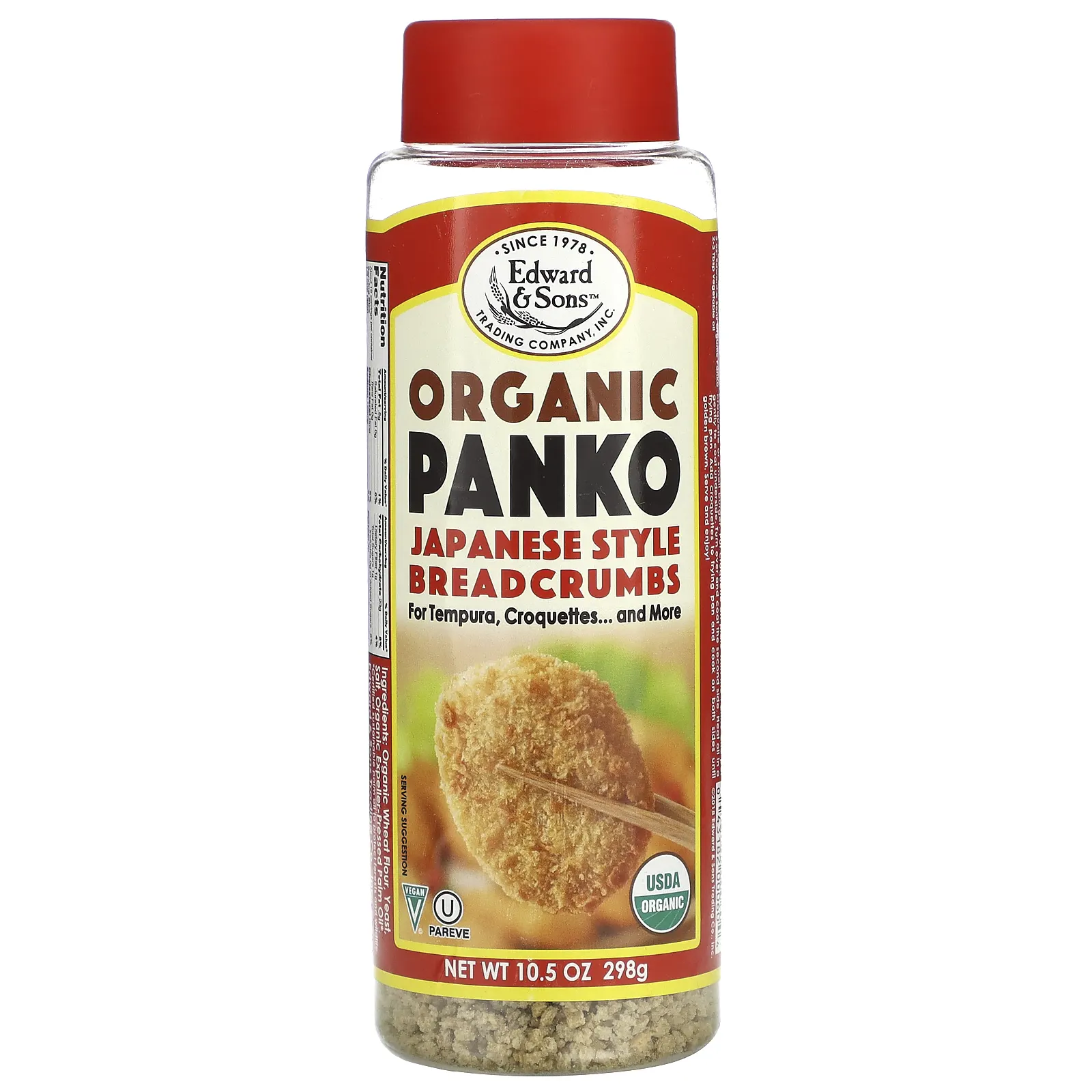 Edward & Sons, Organic Panko, Панировочные сухари в японском стиле, 10,5 унций (298 г)
