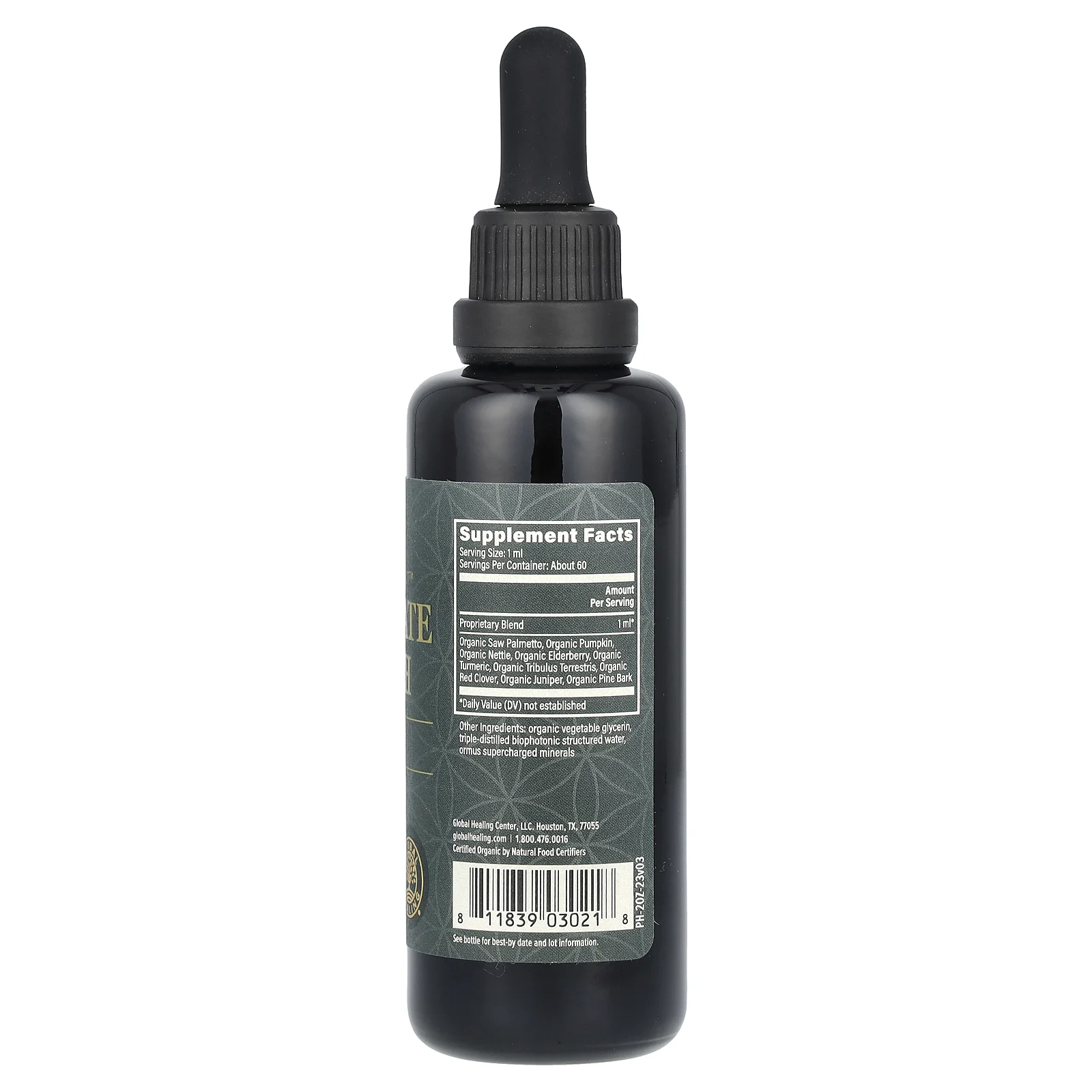 Global Healing, необработанный травяной экстракт, для здоровья простаты, 59,2 мл (2 жидк. унции)