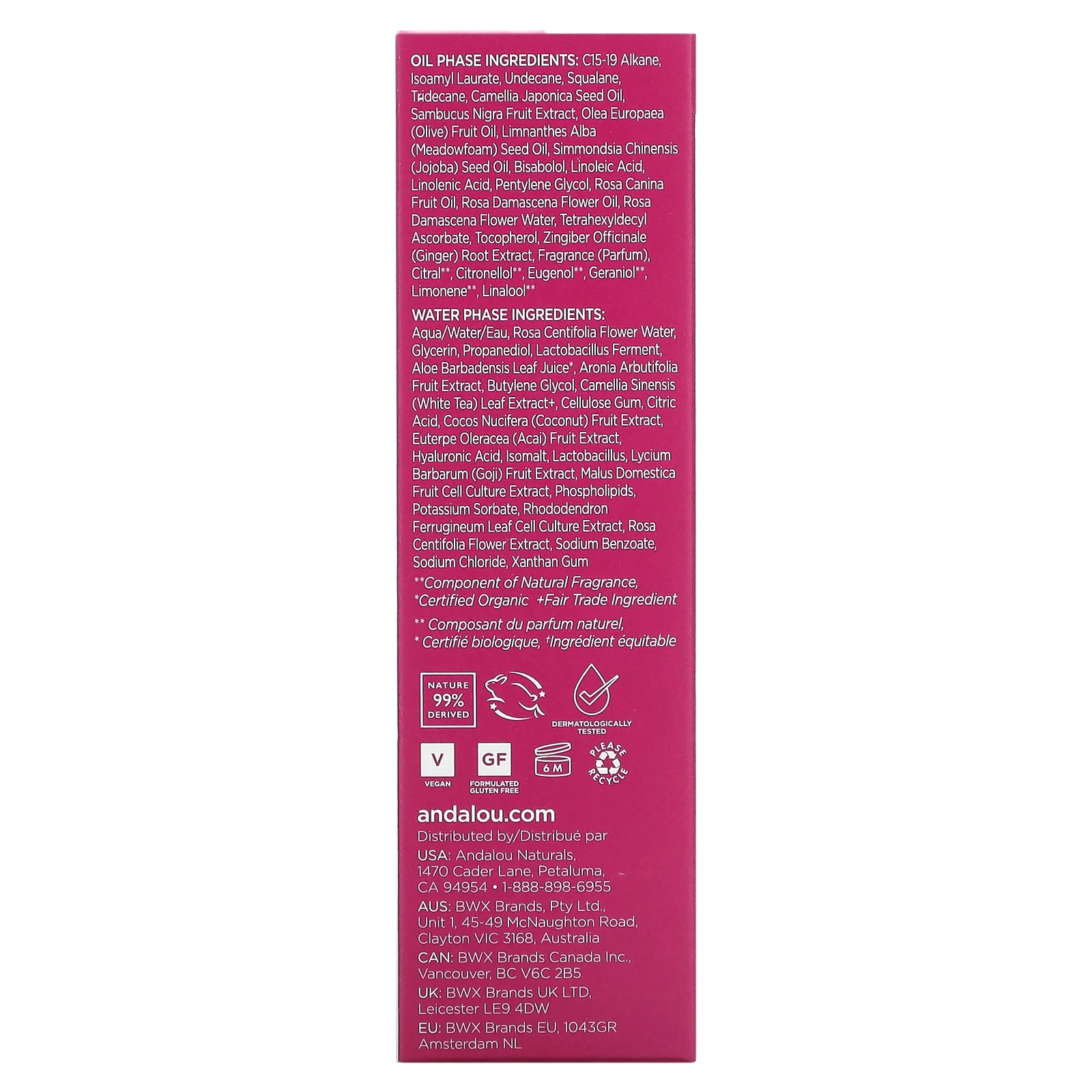 Andalou Naturals, Fresh + Dewy сыворотка 2 в 1, 30 мл (1 жидк. Унция)