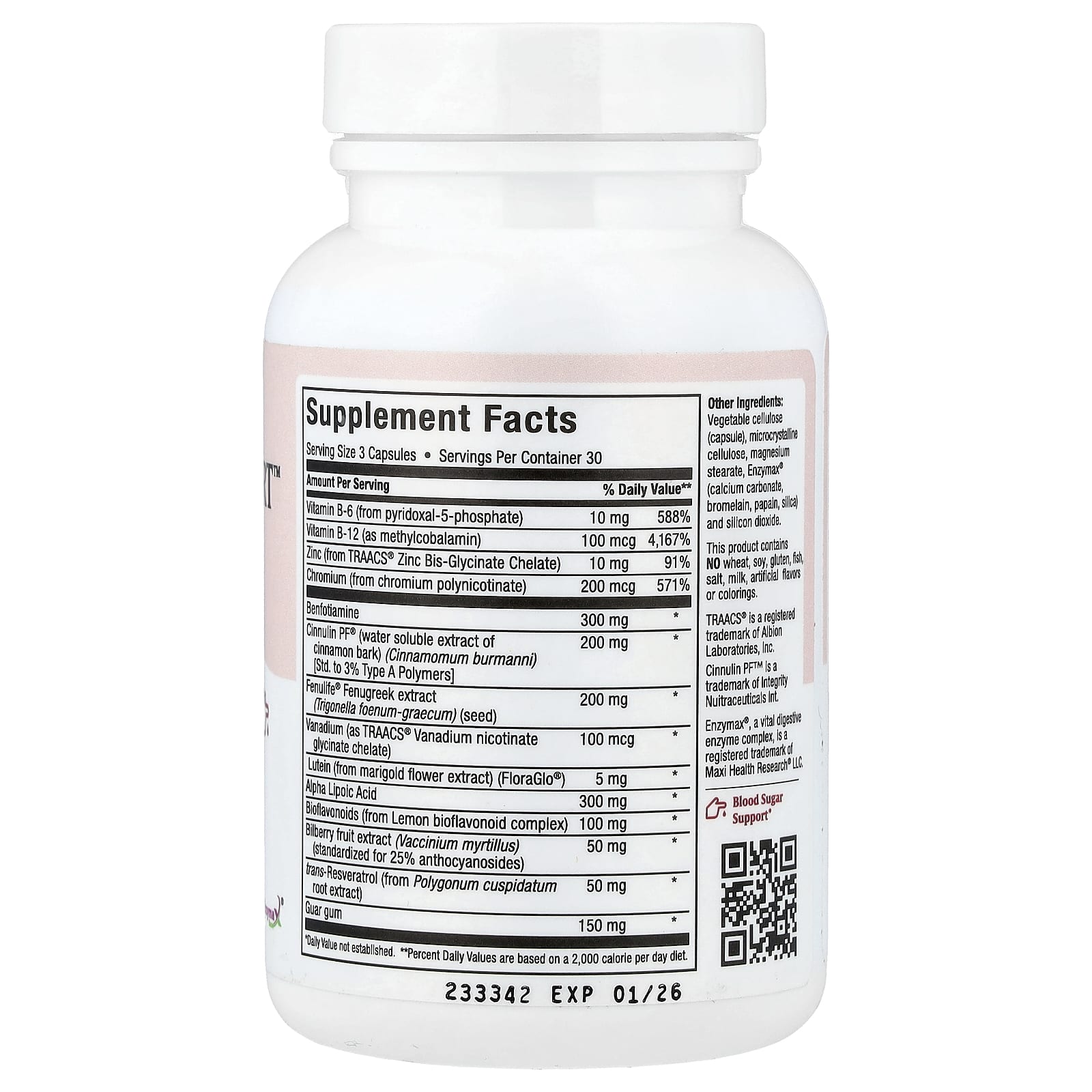 Maxi Health, Maxi Glucose Support™, 90 капсул