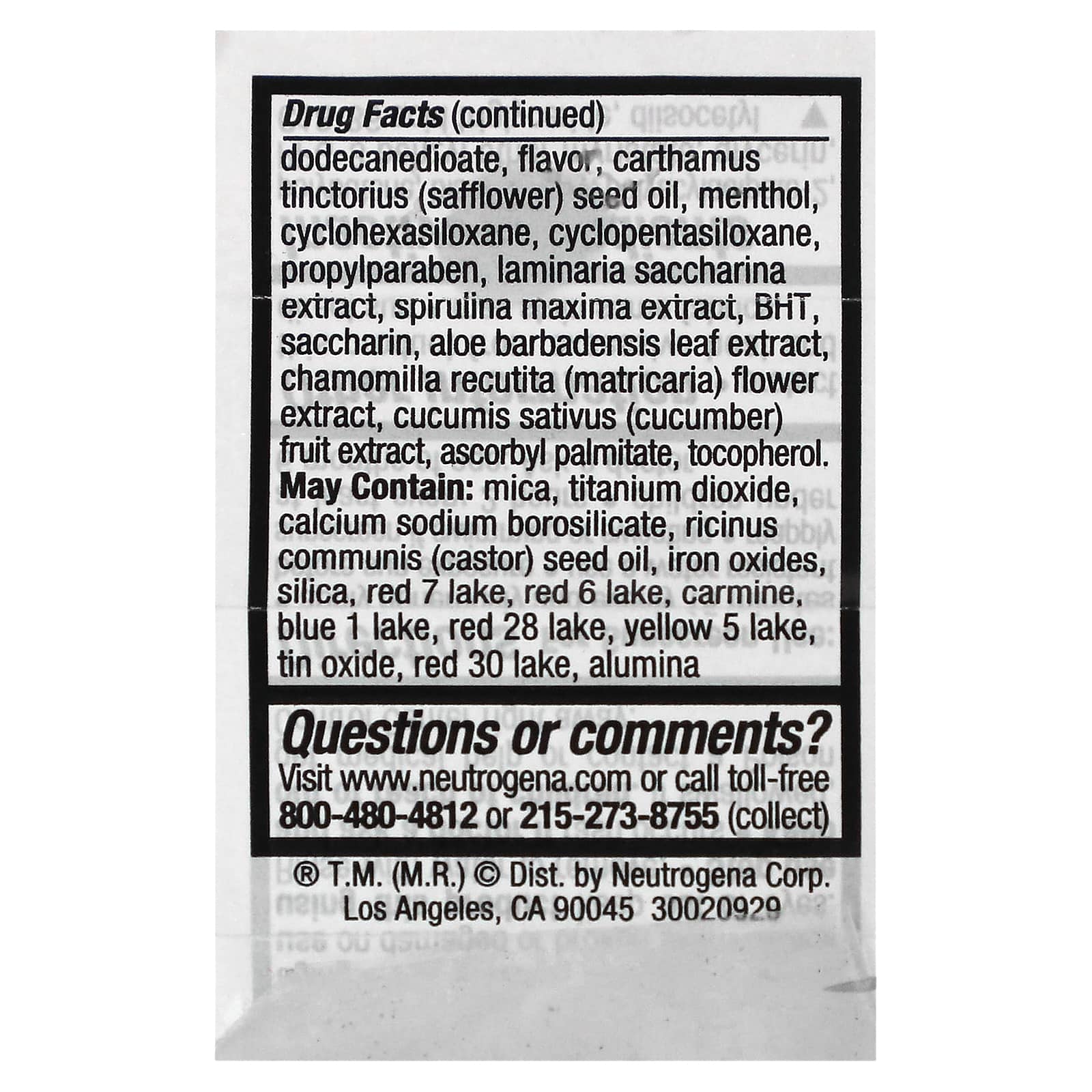 Neutrogena, MoistureShine, пустышка для губ, SPF 20, глазурь 60, 10 г (0,35 унции)