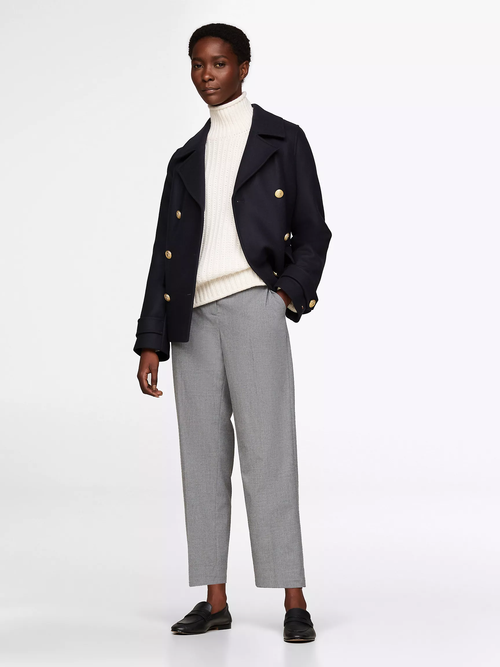 Женские брюки Tommy Hilfiger, Фланелевые брюки приталенного кроя прямого силуэта