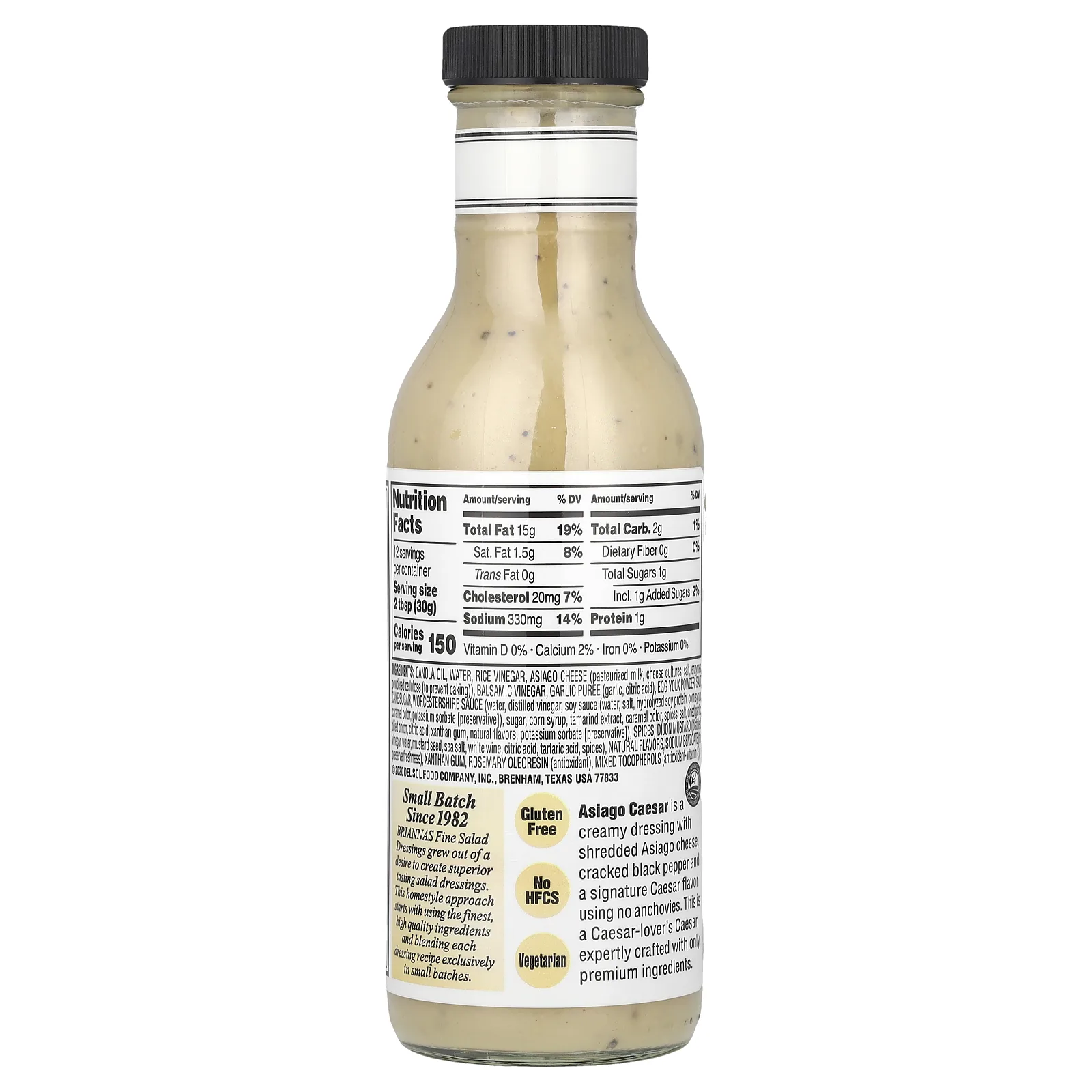 Briannas, Home Style, соус Asiago Caesar, 355 мл (12 жидк. Унций)