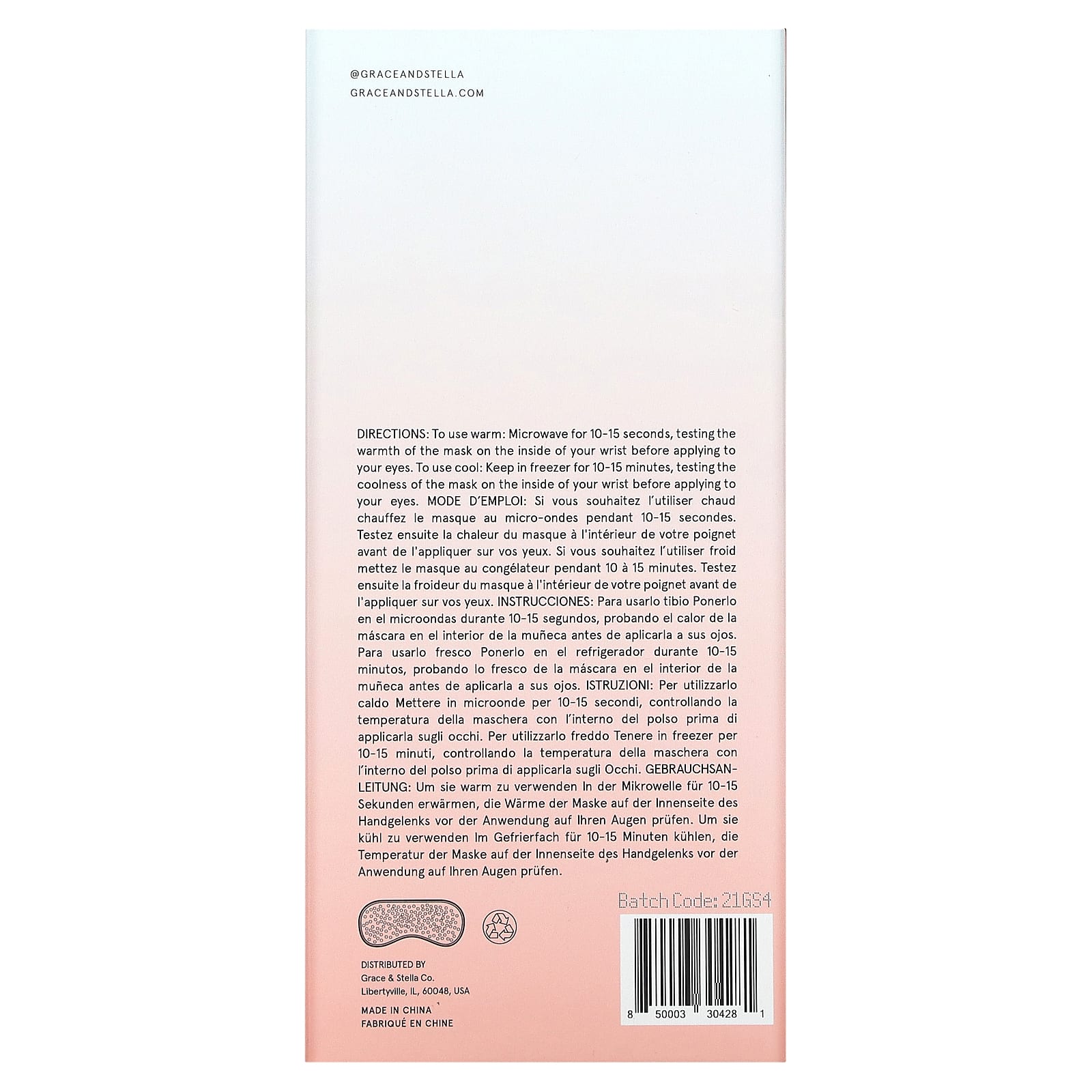 Grace & Stella, Маска для глаз с гелевыми шариками, 236 мл (8 жидк. унций)