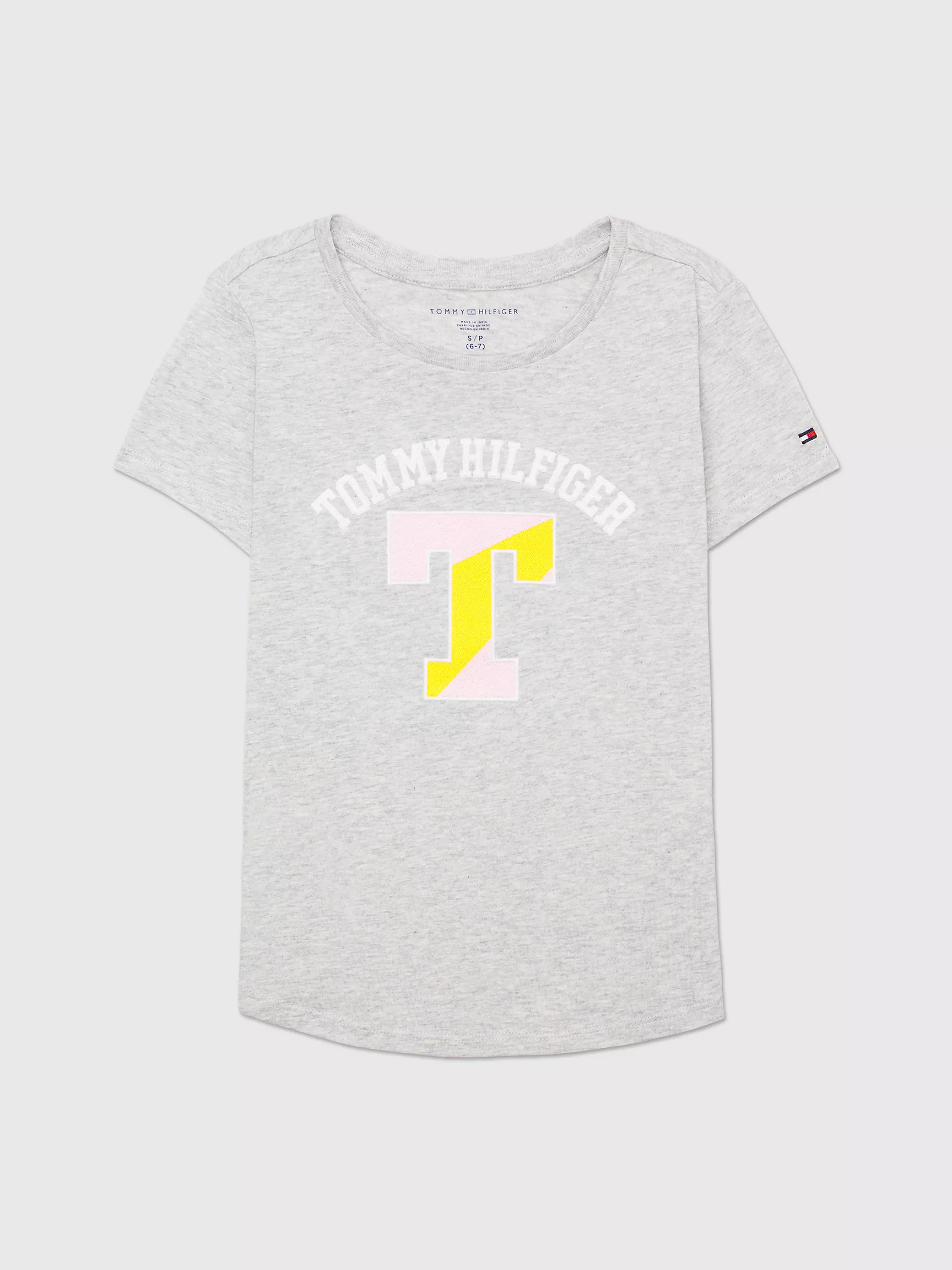 Футболка для девочек Tommy Hilfiger, Детская футболка с университетским логотипом