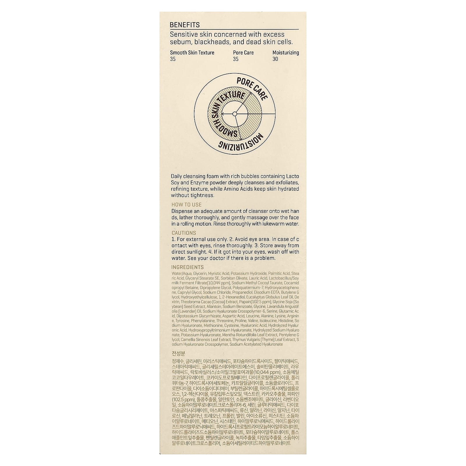 SOME BY MI, Lacto Soy, пенка с ферментами для глубокого очищения, 100 мл (3,38 жидк. унции)