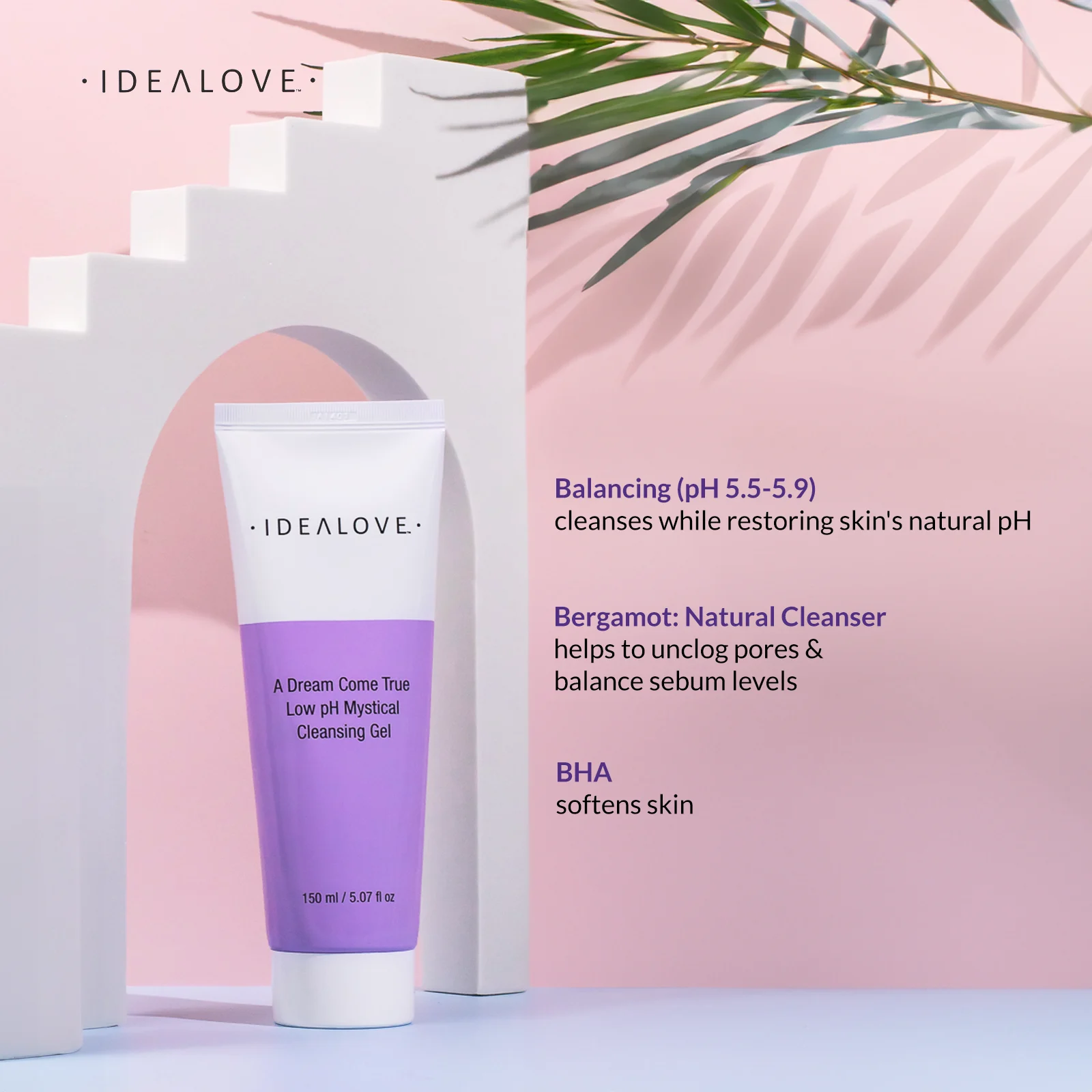 Idealove, A Dream Come True, очищающий гель с низким уровнем pH, 150 мл (5,07 жидк. унции)