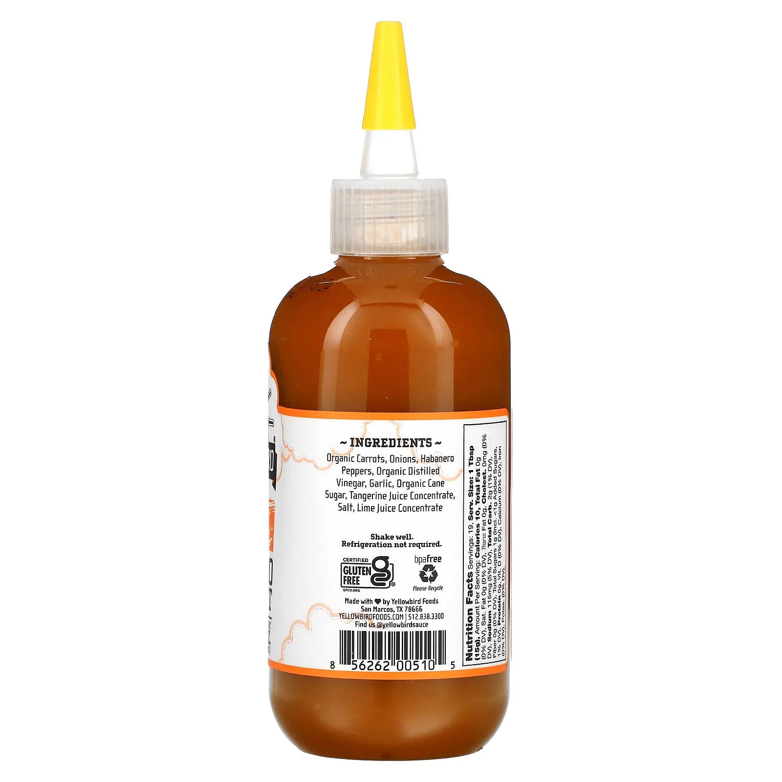 Yellowbird Sauce, Habanero, приправа, 278 г (9,8 унции)