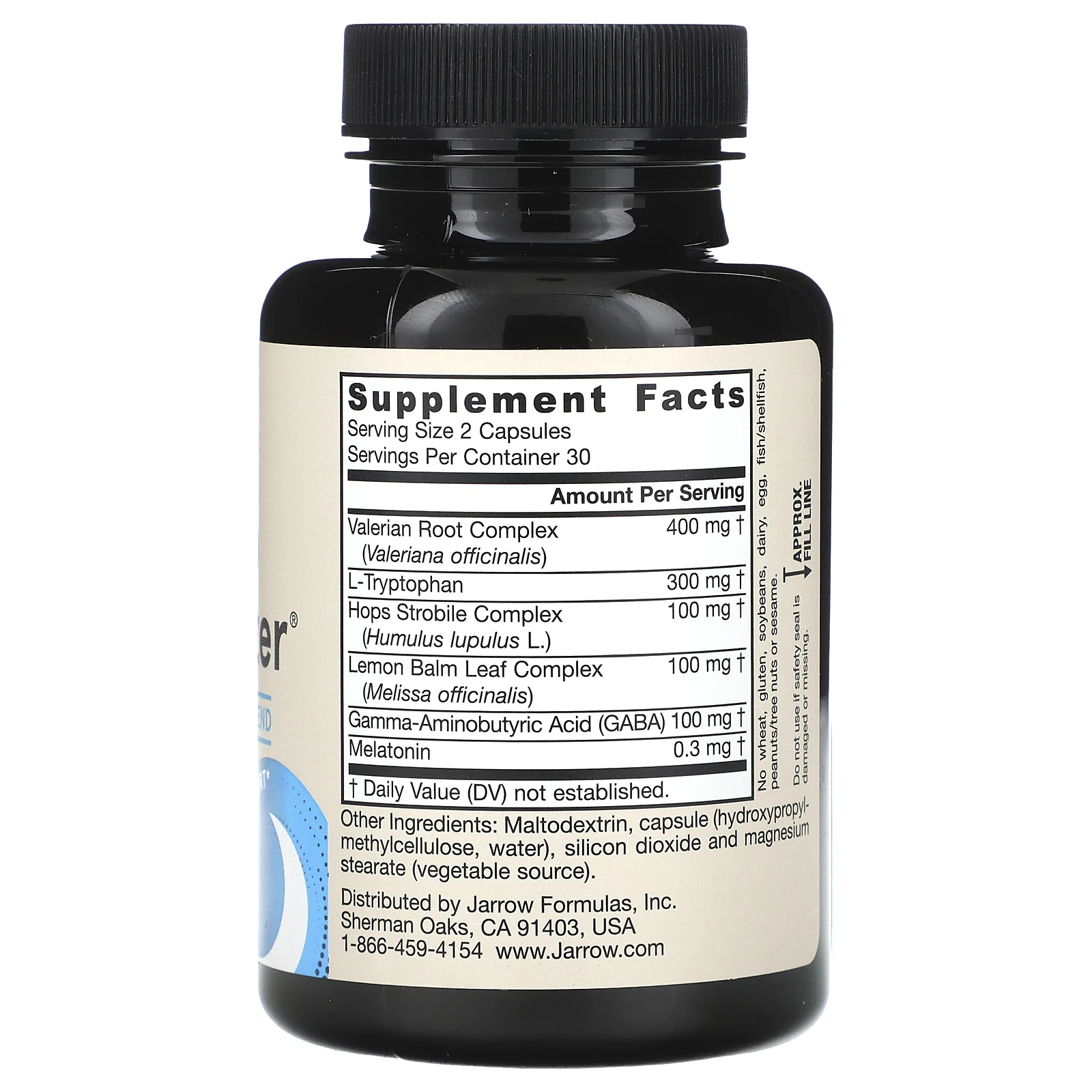 Jarrow Formulas, Sleep Optimizer, веганская добавка для нормализации сна, 60 растительных капсул