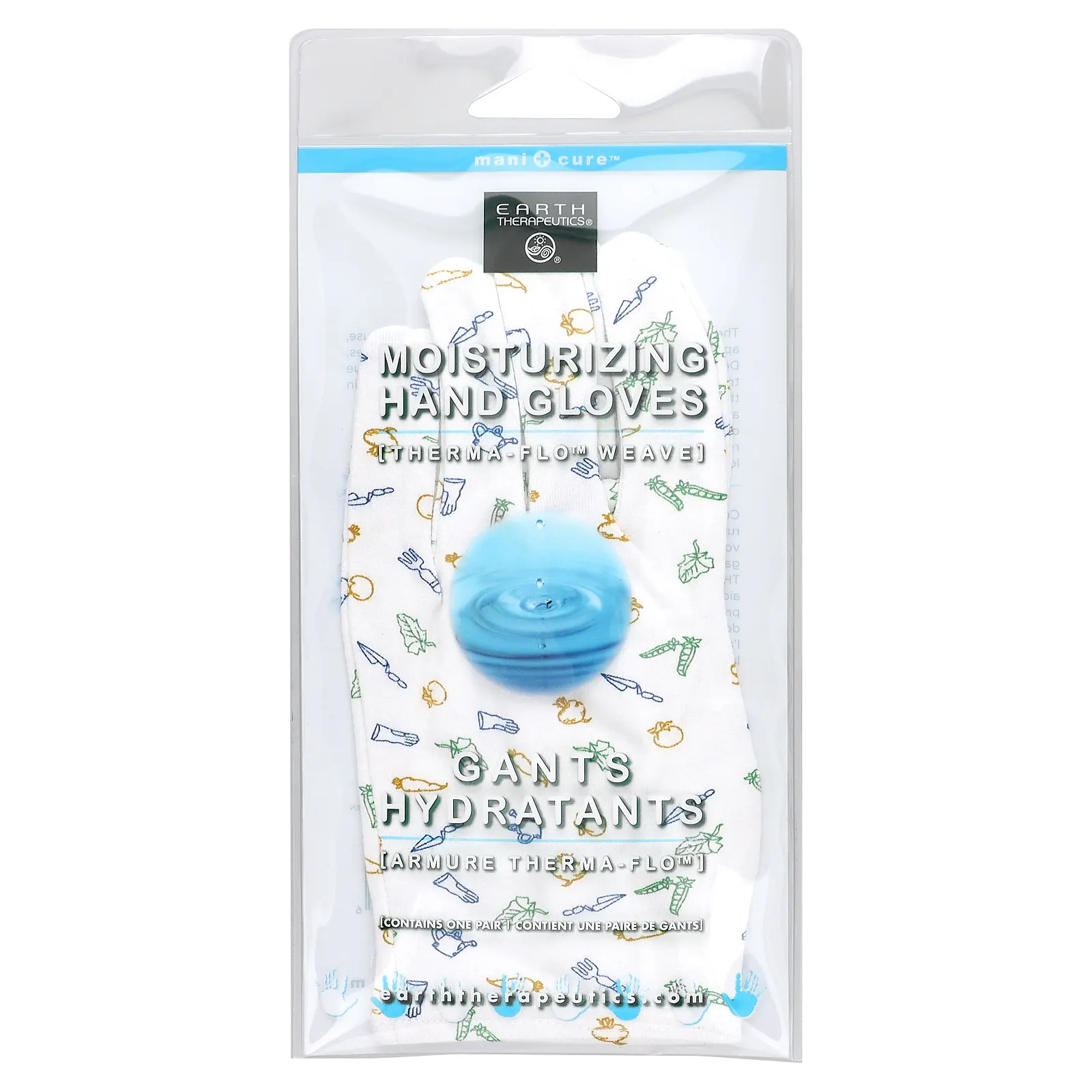 Earth Therapeutics, Увлажняющие перчатки для рук, 1 пара