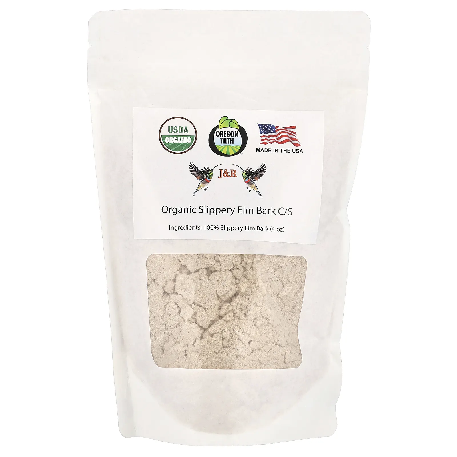 J&R Port Trading, Органическая кора скользкого вяза (C / S), 4 унции