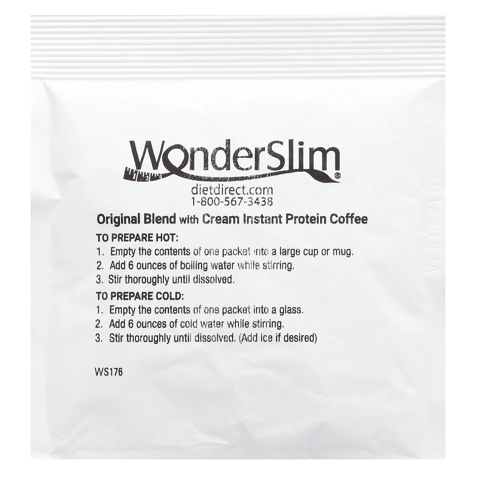 WonderSlim, растворимый протеиновый кофе, оригинальная смесь со сливками, 7 пакетиков по 18 г (0,64 унции)