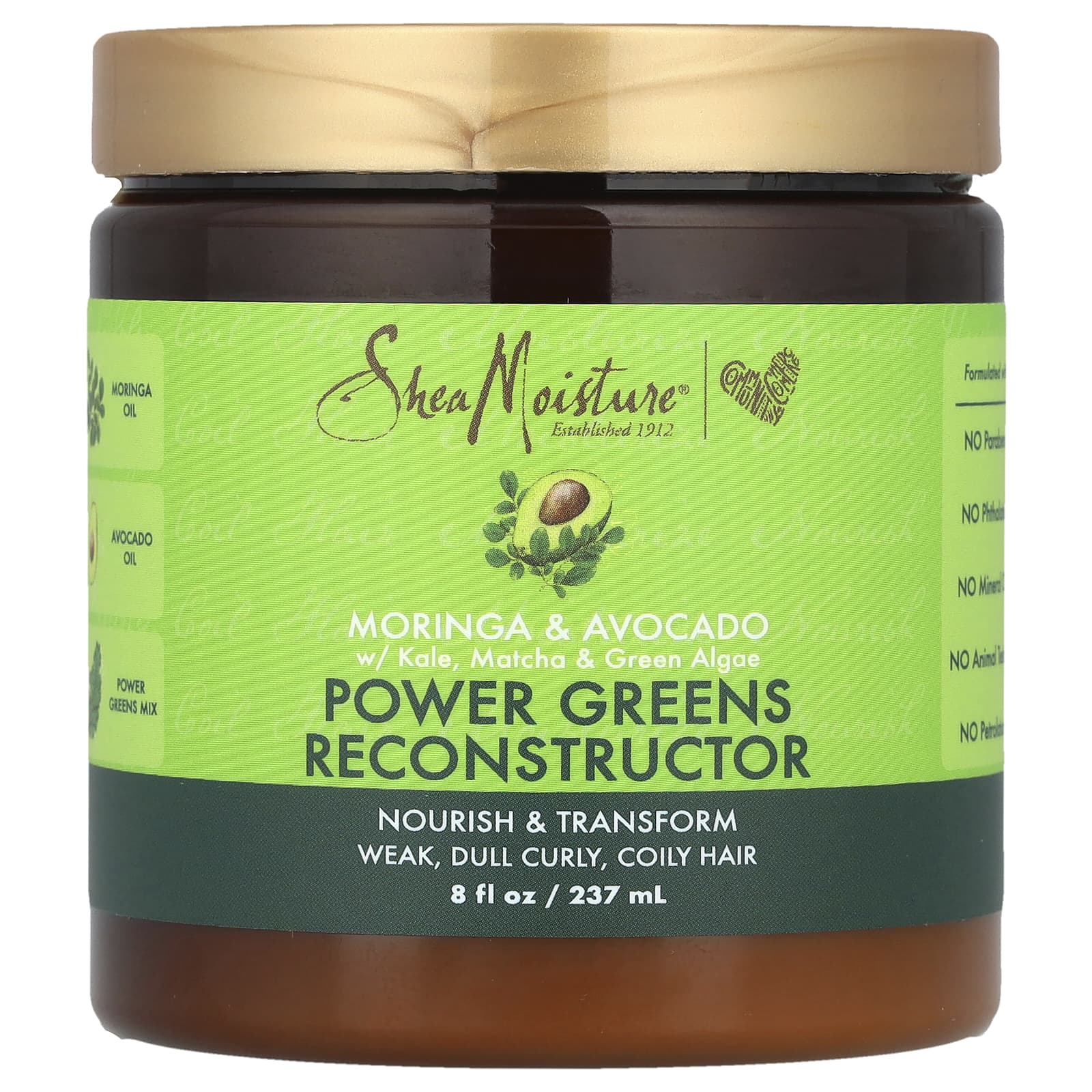 SheaMoisture, Power Greens, восстанавливающий кондиционер для волос, моринга и авокадо, 237 г (8 жидк. унций)