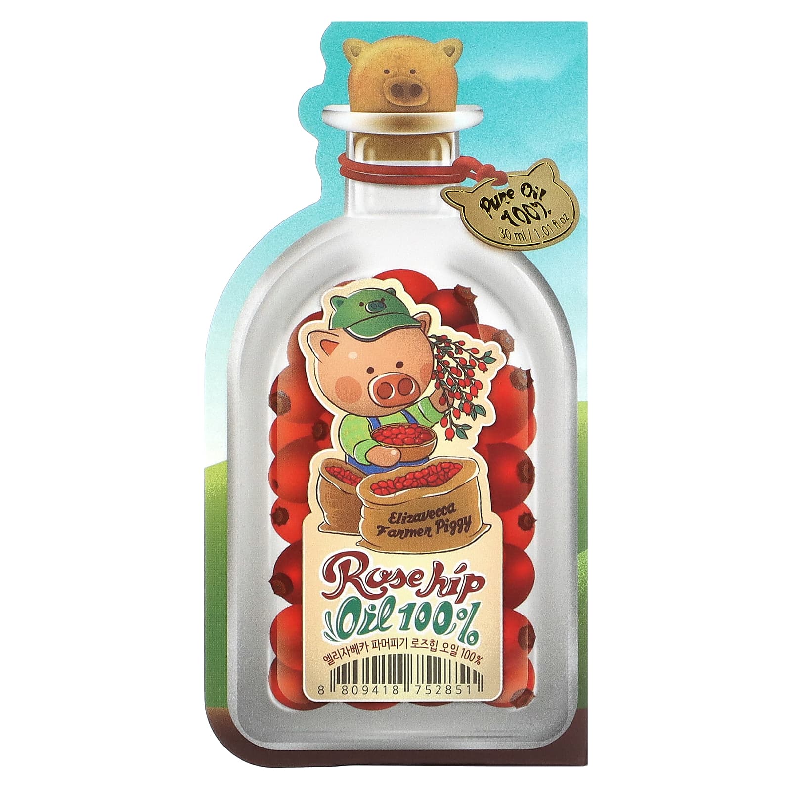 Elizavecca, 100% масло шиповника, 30 мл (1,01 жидк. Унции)