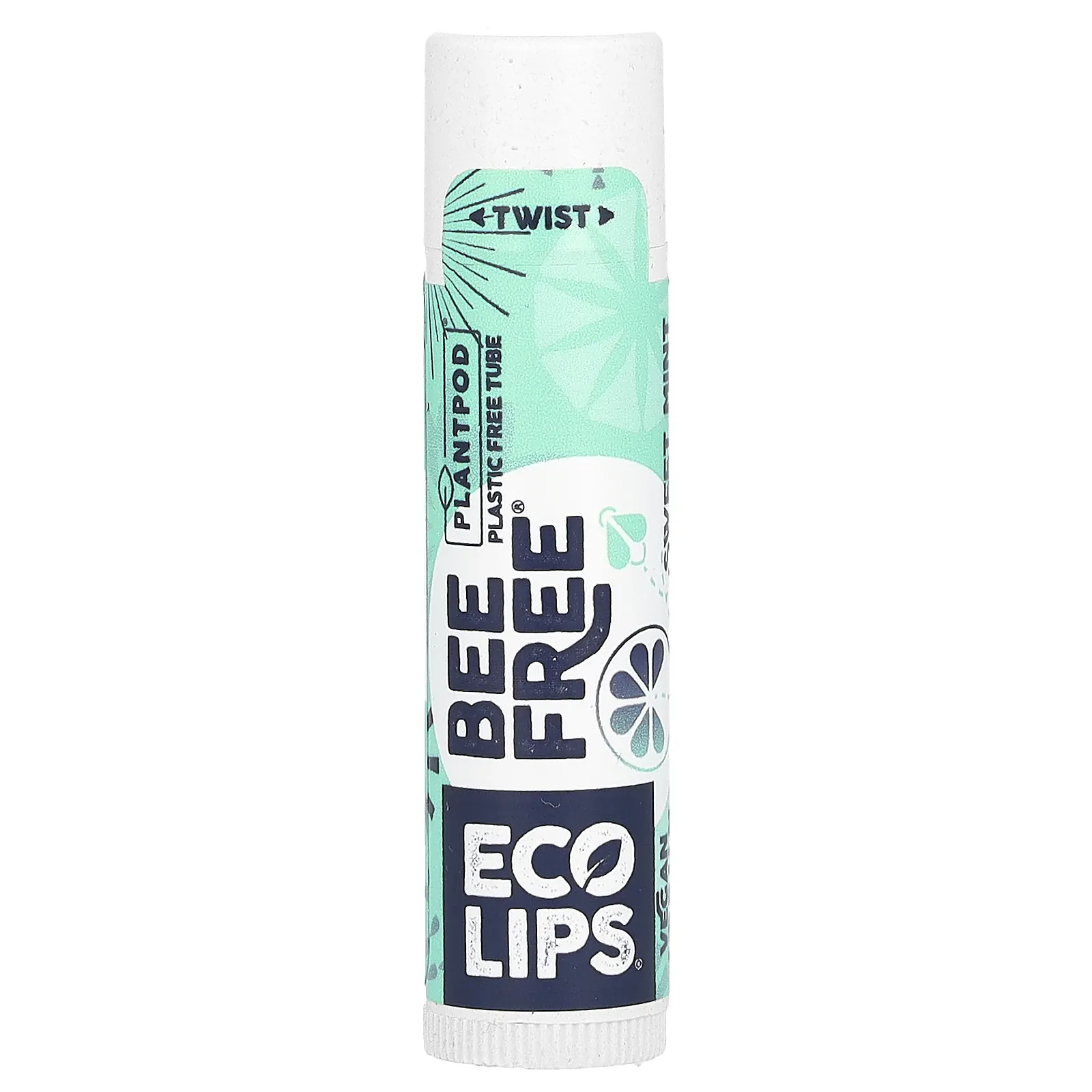 Eco Lips, Bee Free, веганский бальзам для губ, сладкая мята, 4,25 г (0,15 унции)