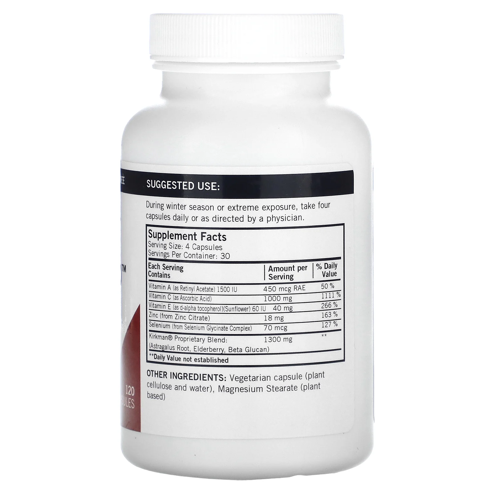 Kirkman Labs, Immuno-Aid Advanced Formula, 120 капсул