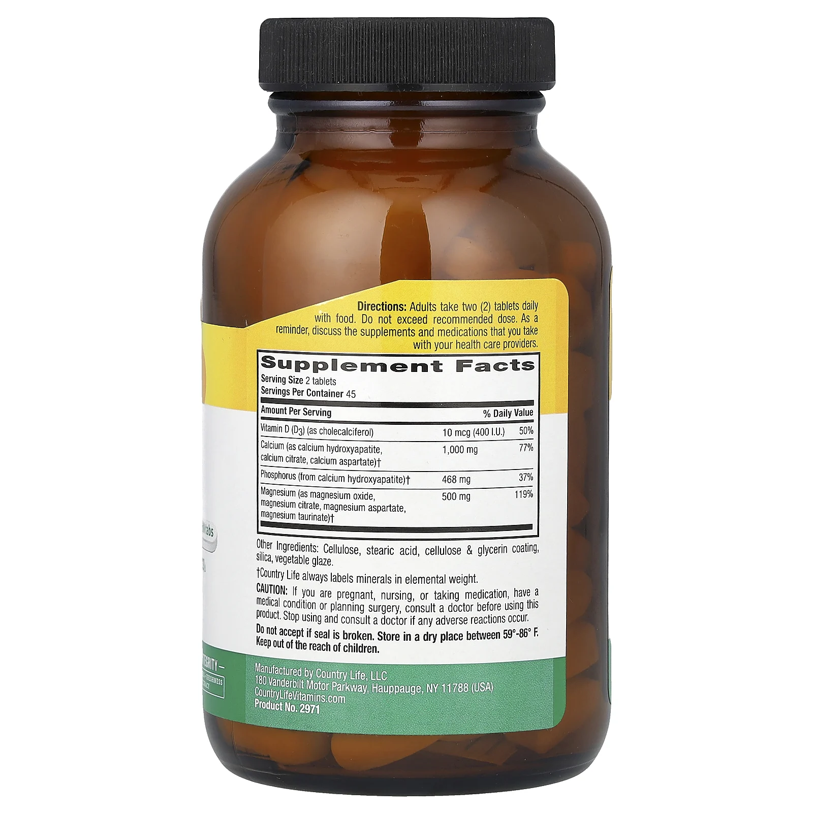 Country Life, Комплекс кальция и магния Target-Mins с витамином D3, 90 таблеток