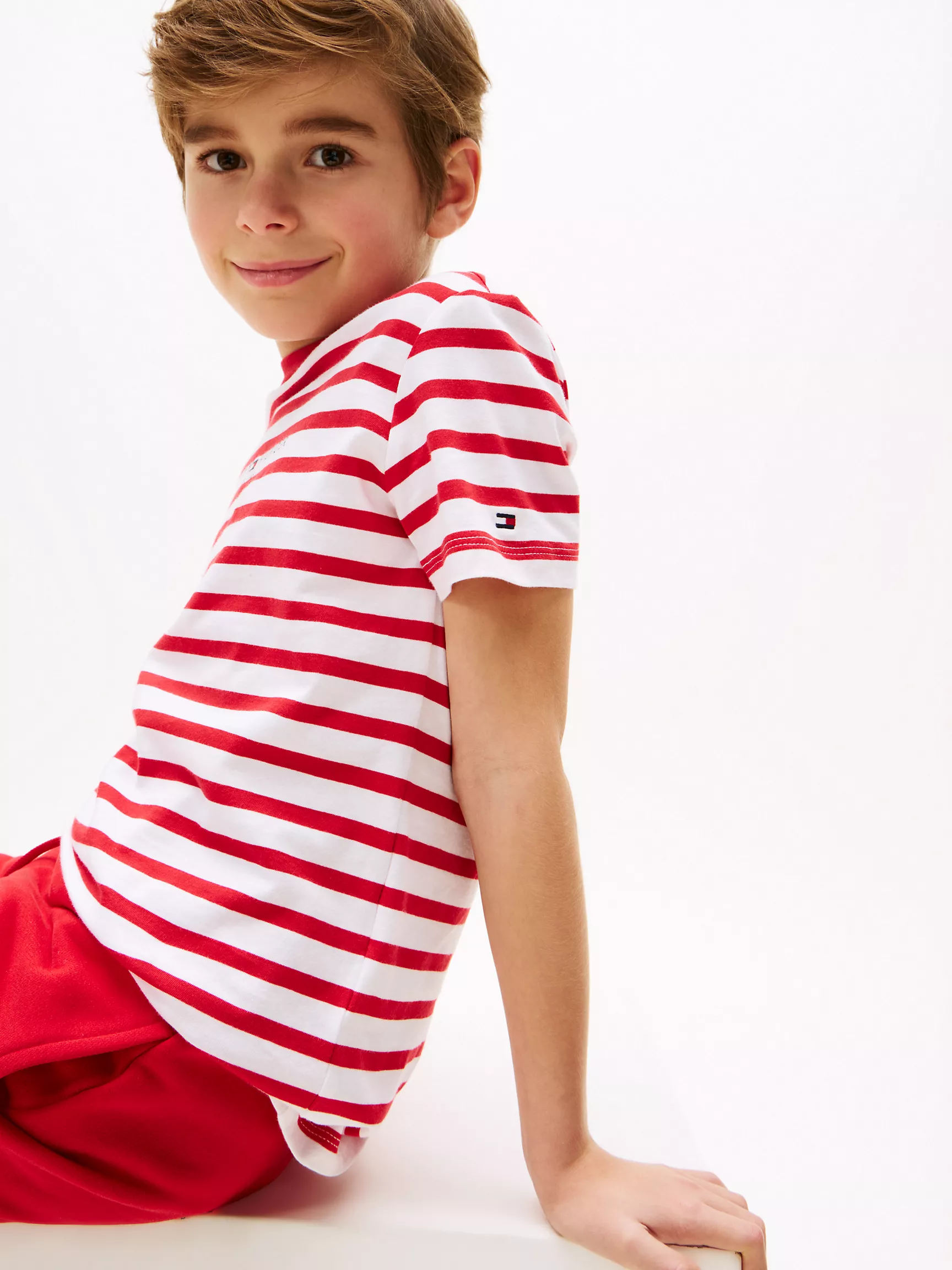 Комплект из топа и шорт для мальчика Tommy Hilfiger, Детский комплект: футболка с логотипом Tommy и шорты