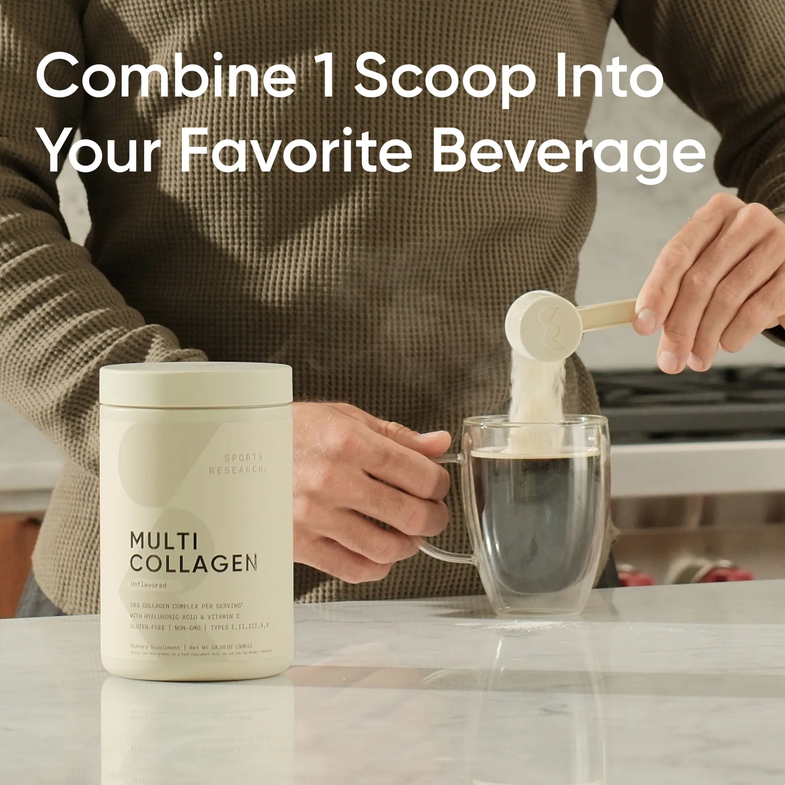 Sports Research, мультиколлагеновый комплекс, с нейтральным вкусом, 302 г (10,65 унций)