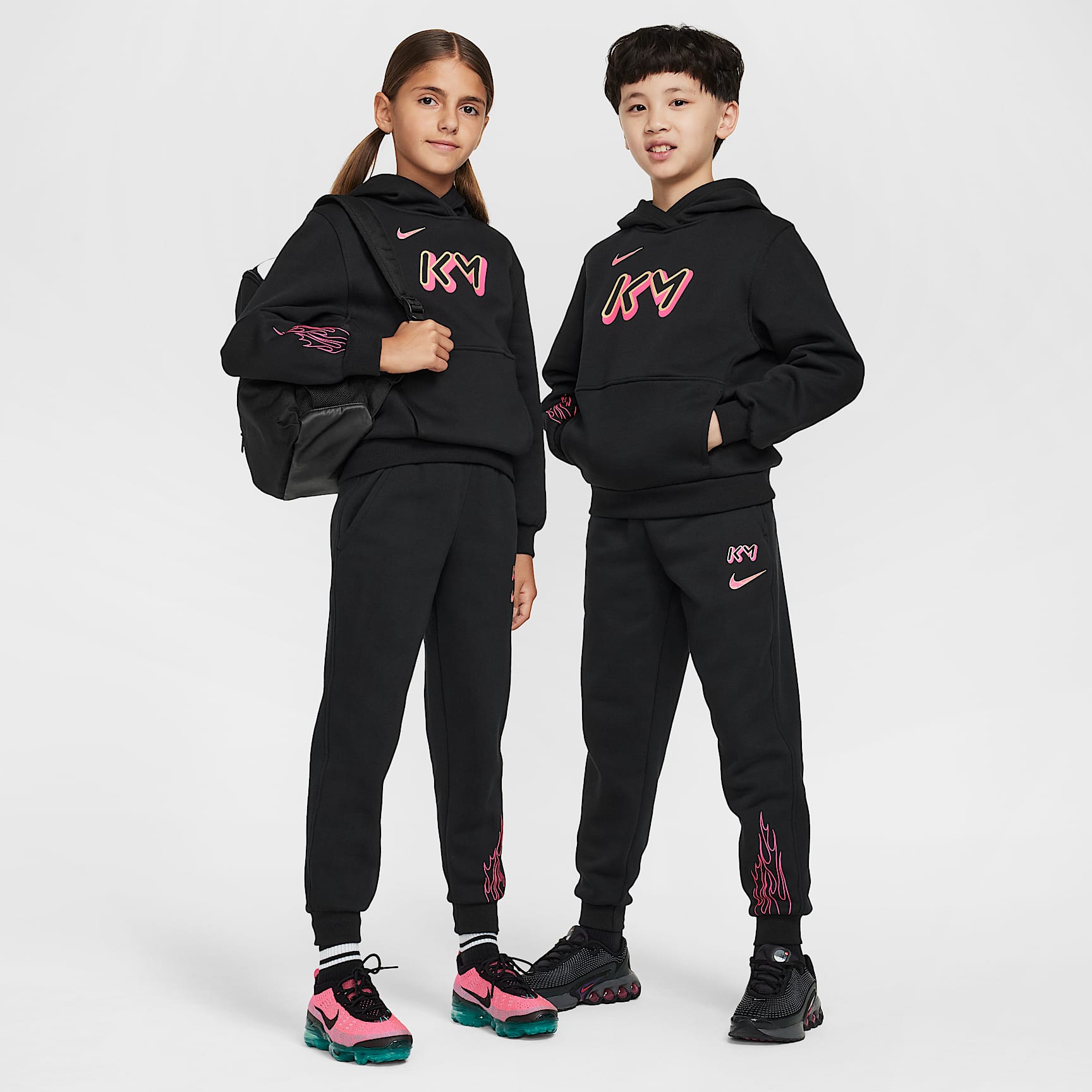 Kylian Mbappé Club Fleece Big Kids' Soccer Hoodie