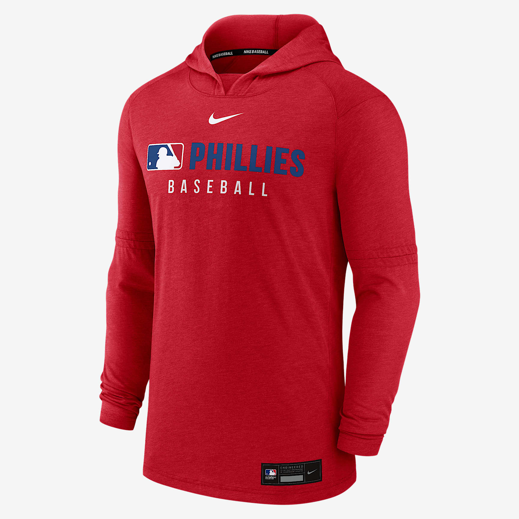 Philadelphia Phillies Authentic Collection Men's Nike Dri-FIT MLB Pullover Hoodie