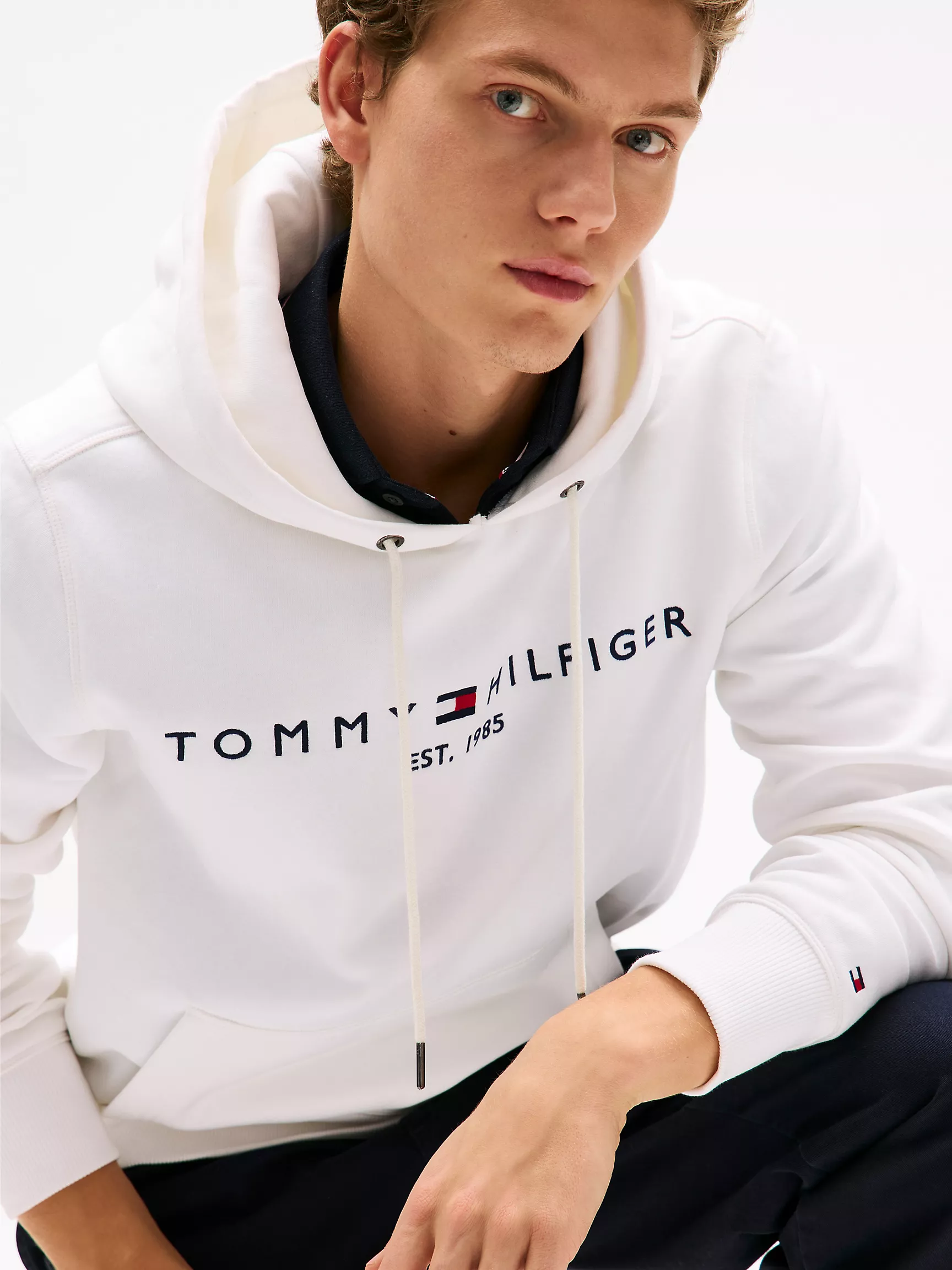 Мужское худи Tommy Hilfiger, Худи с вышитым логотипом Tommy