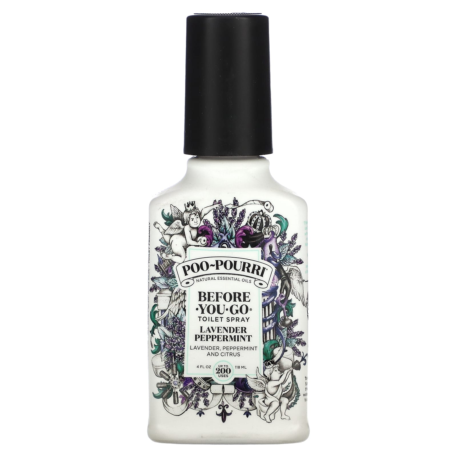 Poo-Pourri, Спрей для туалета Before-You-Go, лаванда и перечная мята, 118 мл (4 жидк. Унции)