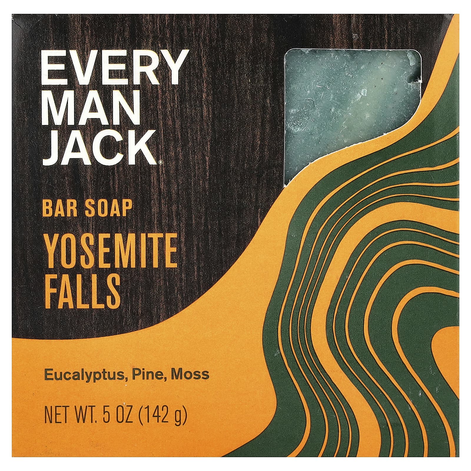 Every Man Jack, кусковое мыло, Yosemite Водопад, 142 г (5 унций)