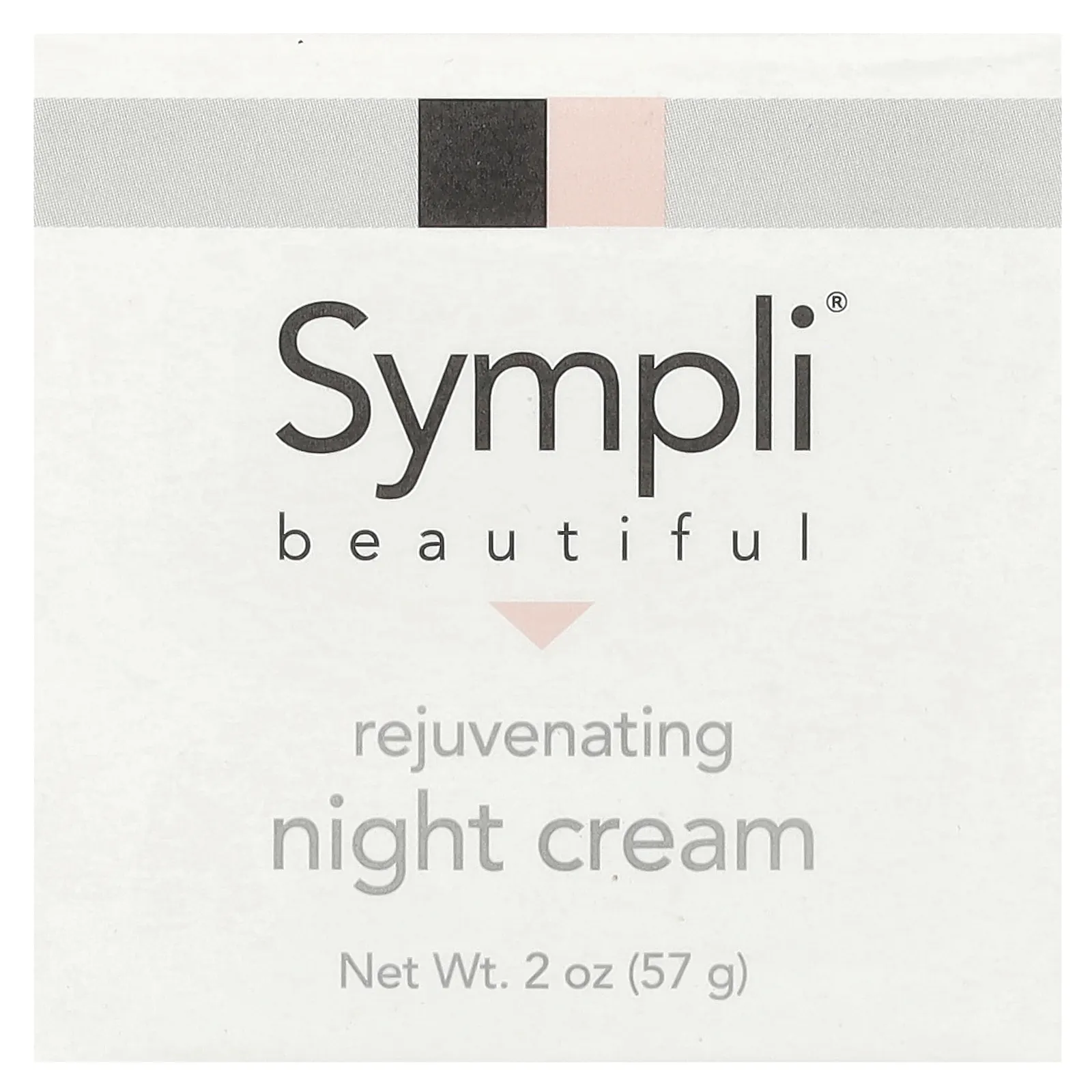 Sympli Beautiful, Омолаживающий ночной крем, 57 г (2 унции)