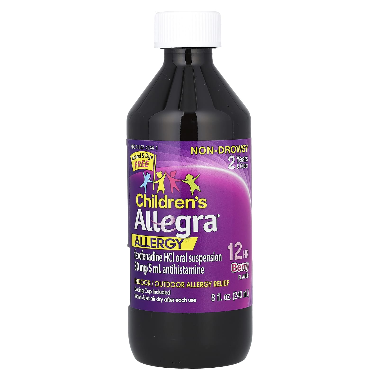 Allegra, жидкое средство от аллергии для детей от 2 лет, ягодный вкус, 240 мл (8 жидк. унций)