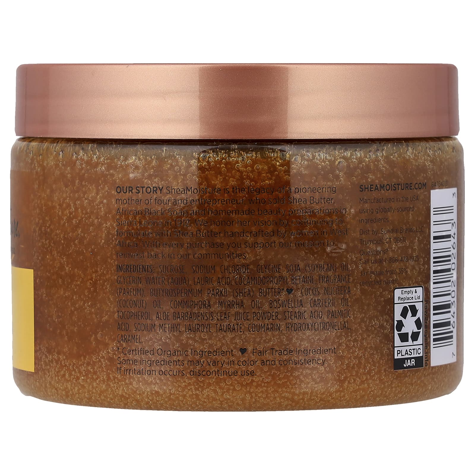 SheaMoisture, скраб с сахаром ши, глубокое увлажнение, необработанное масло ши, 340 г (12 унций)