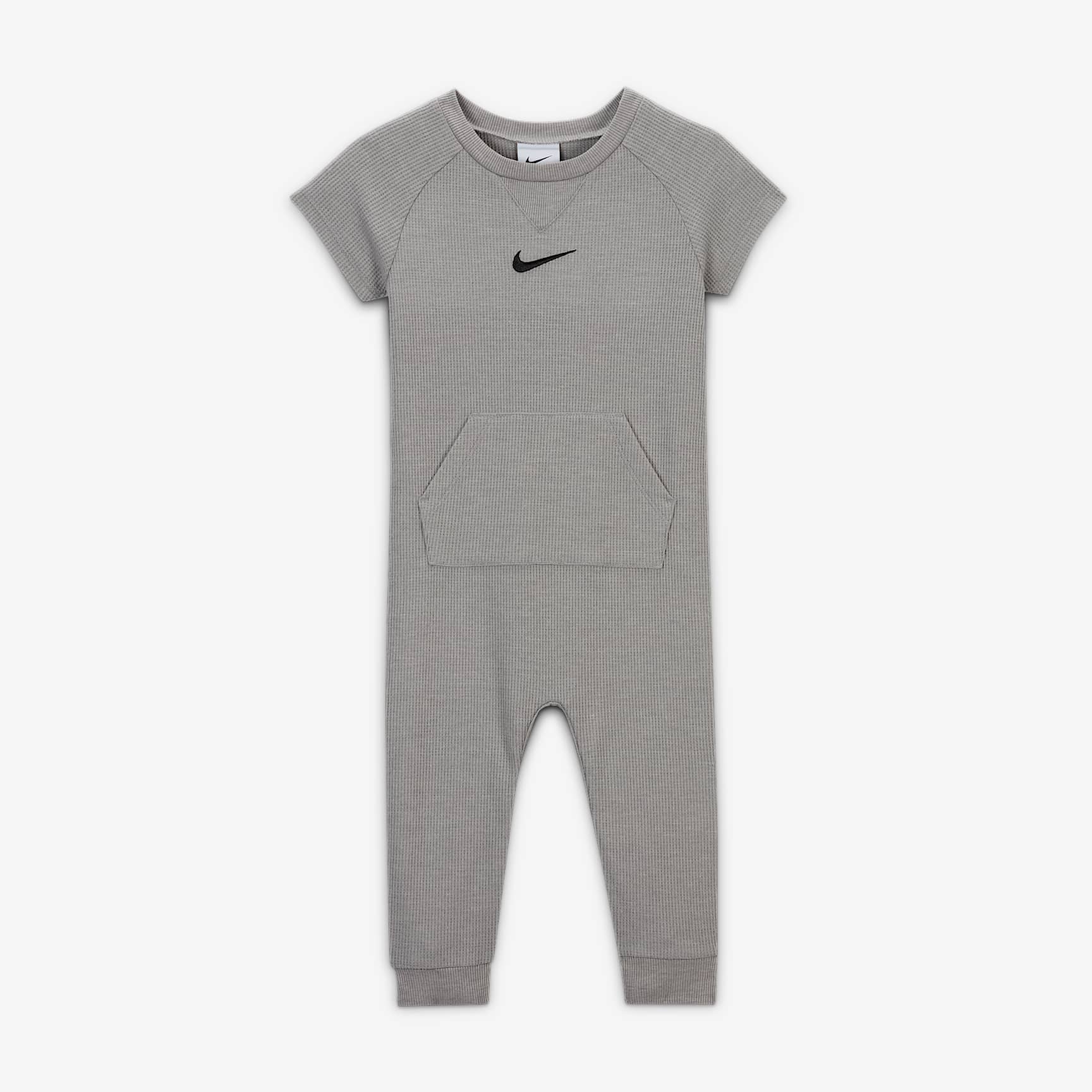 Nike Essentials Baby (0-9M) Short Sleeve Waffle Knit Coverall