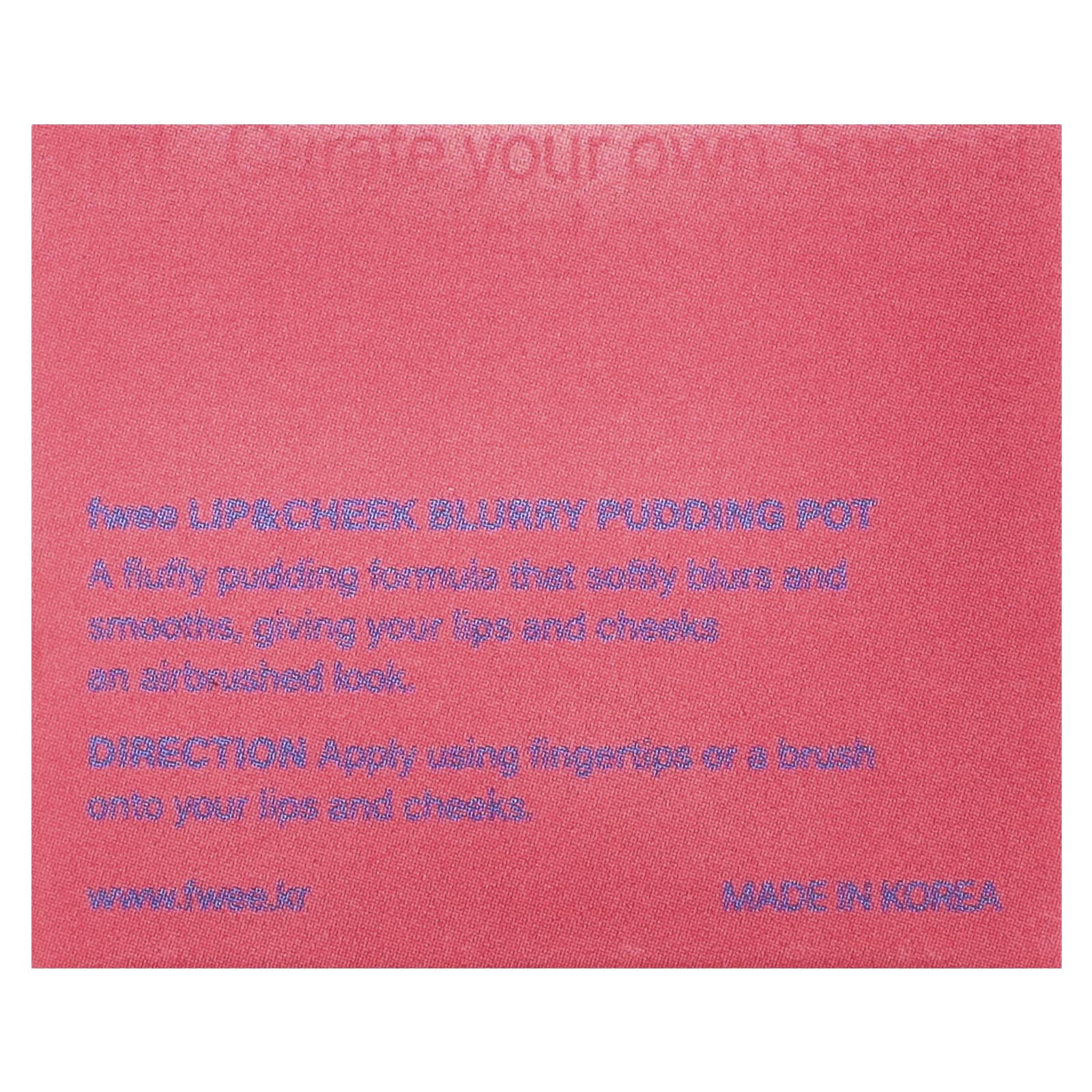 fwee, Lip & Cheek Blurry Pudding Pot, RD02 мул, 5 г (0,17 унции)