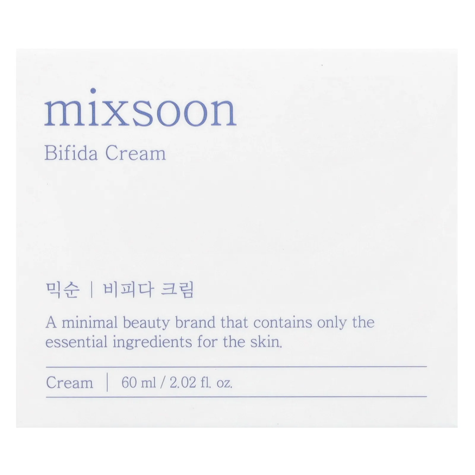 Mixsoon, крем с бифидобактериями, 60 мл (2,02 жидк. унции)