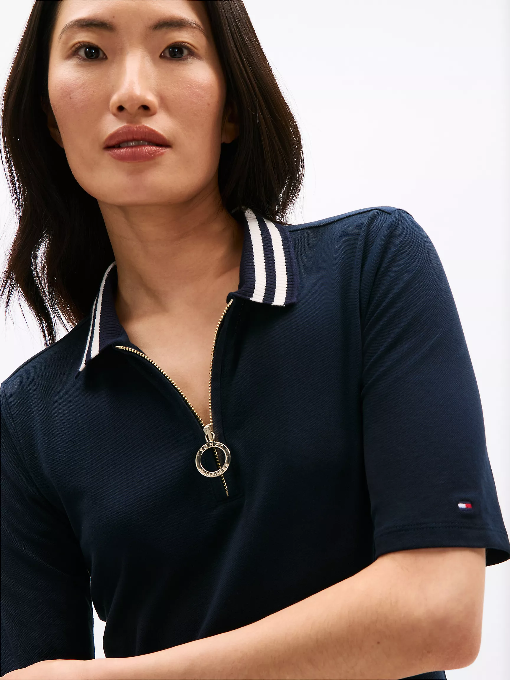 Женское платье Tommy Hilfiger, Миди-поло-платье на молнии