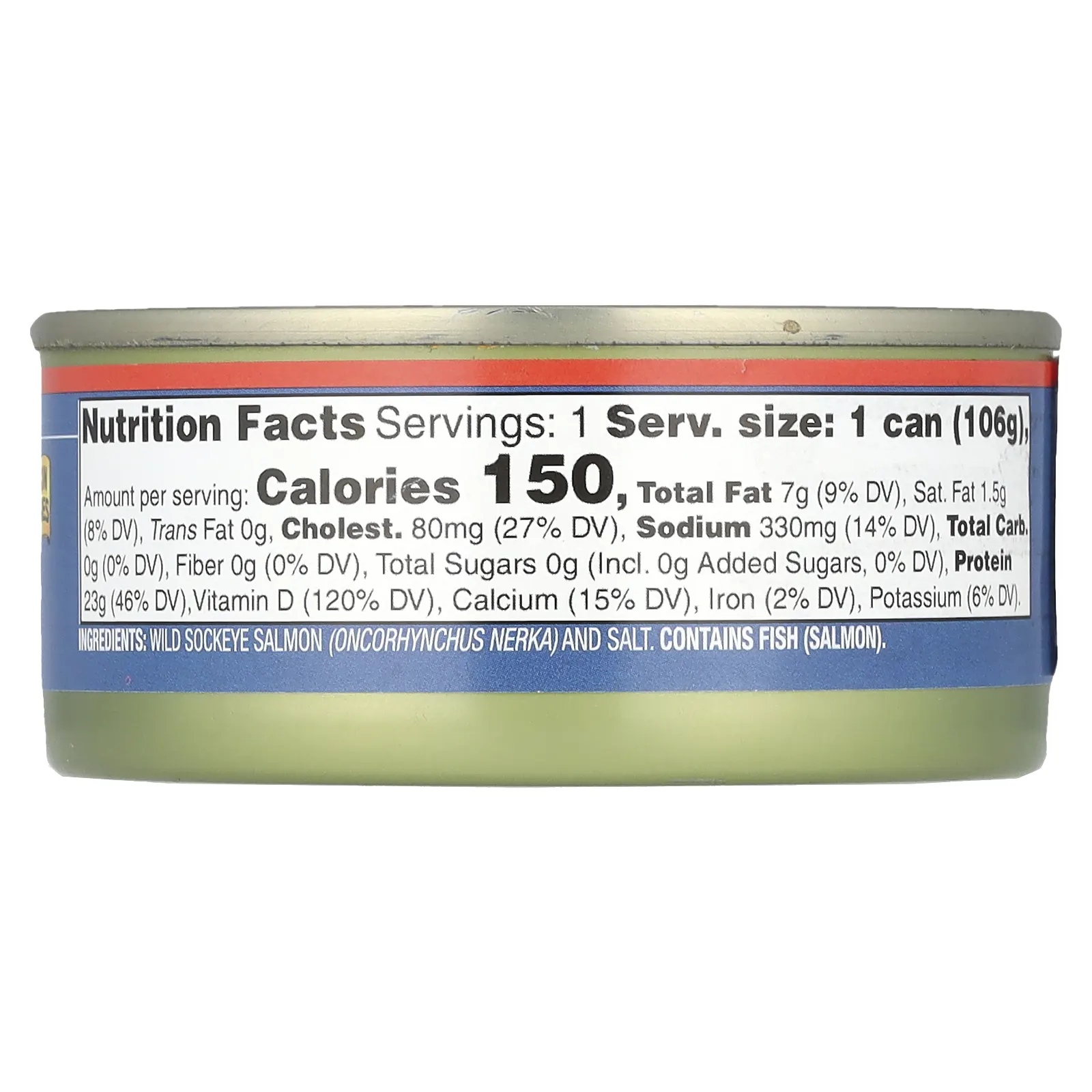 Wild Planet, Wild Sockeye Salmon, With Skin & Bones, 3.75 oz (106 g)