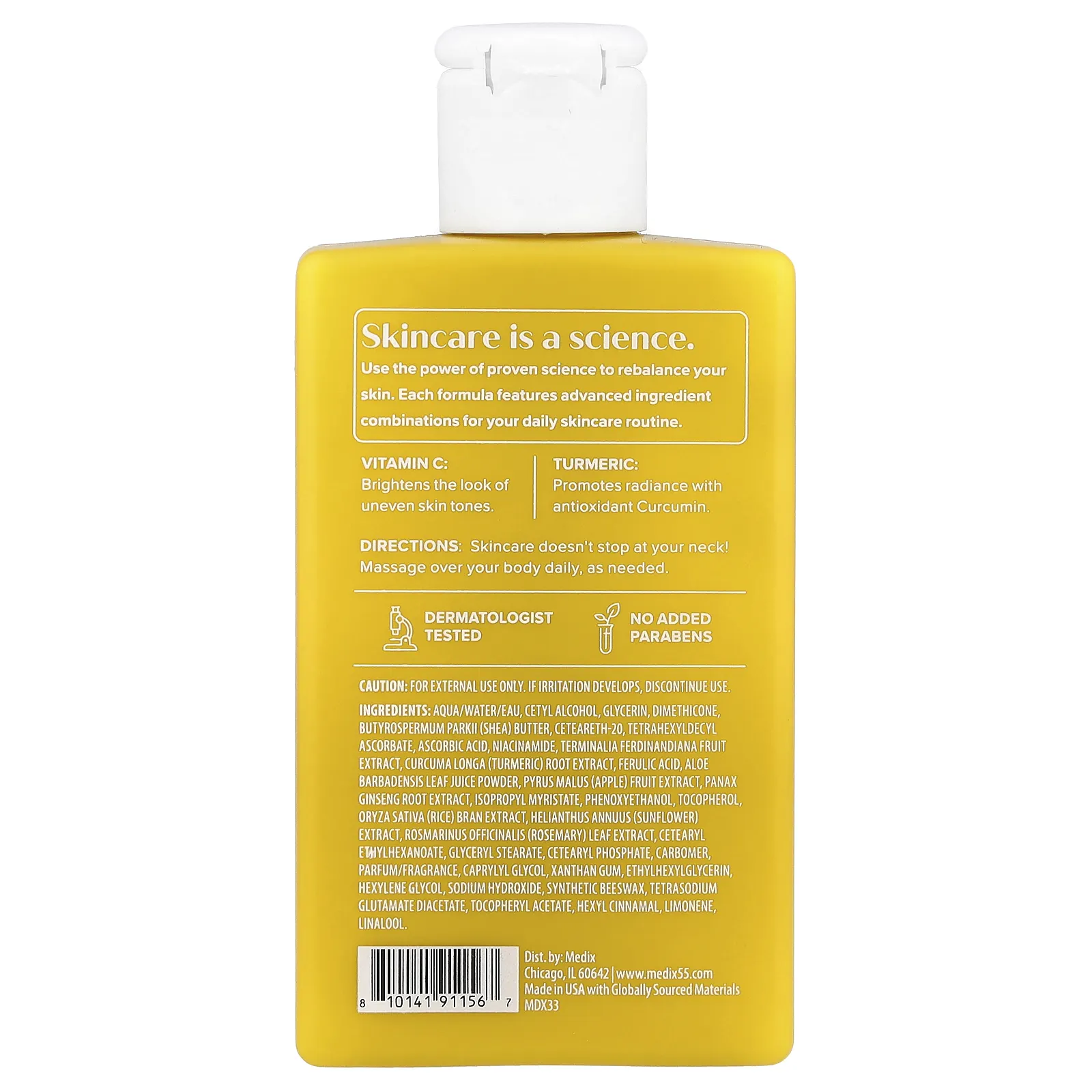 Medix 5.5, крем для тела, витамин C и куркума, 89 мл (3 жидк. унции)