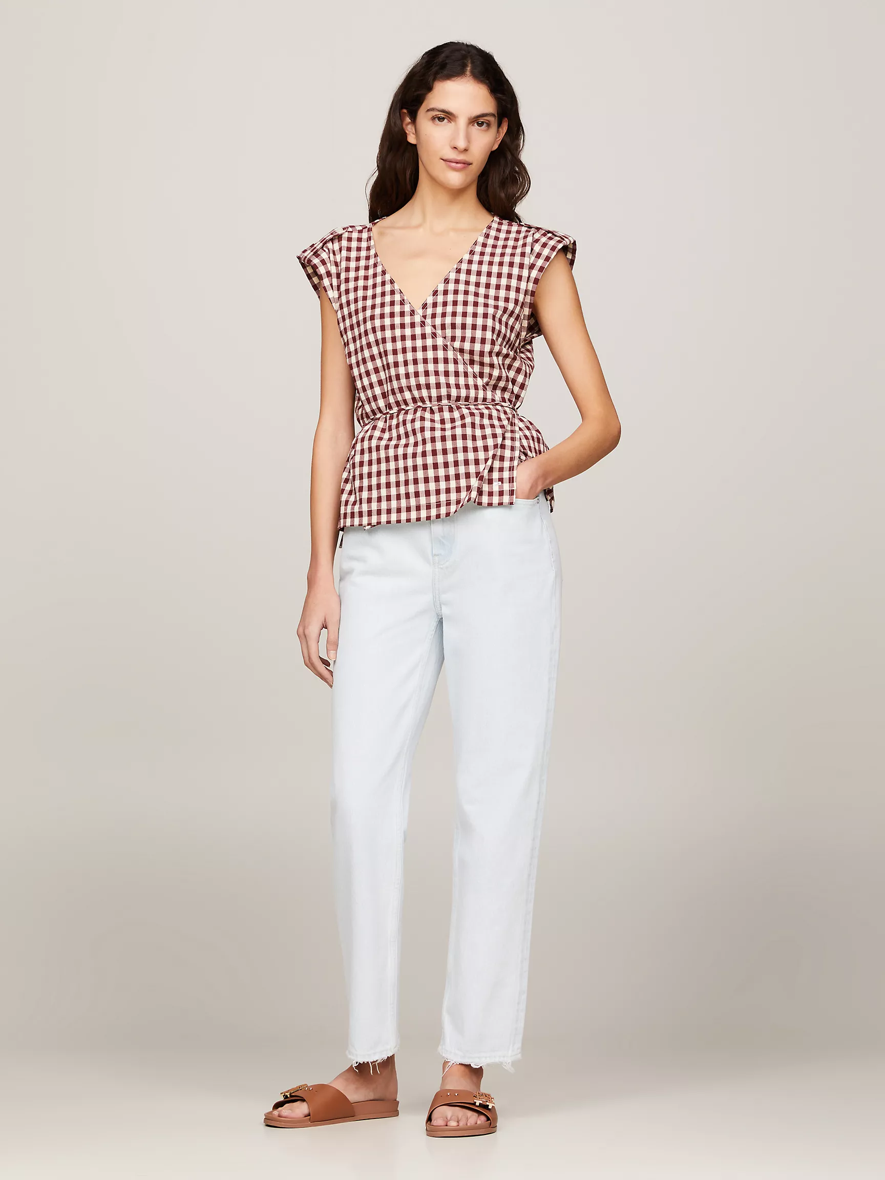 Женские джинсы Tommy Hilfiger, Классические джинсы высокой посадки прямого кроя