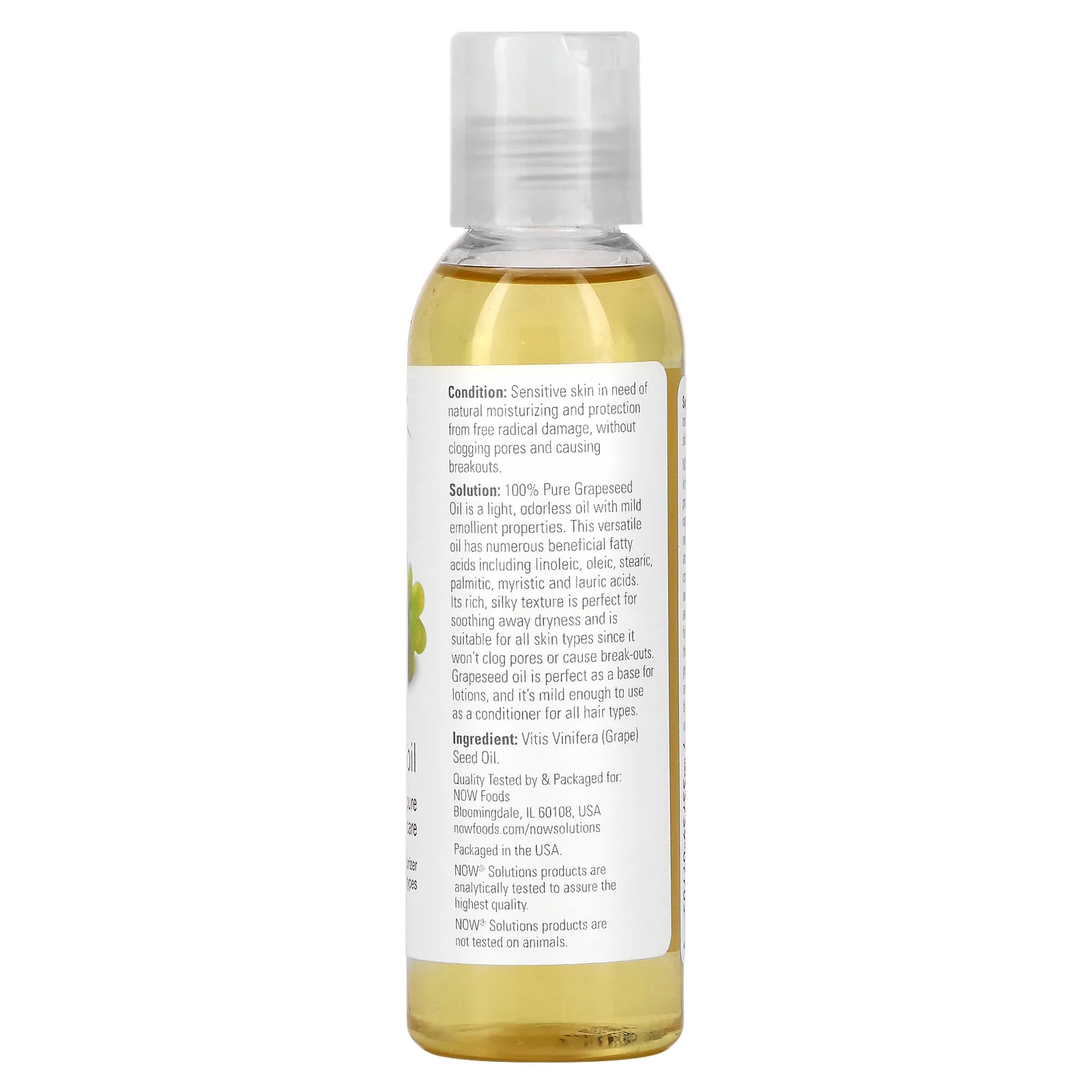 NOW Foods, Solutions, Grapeseed Oil, 4oz