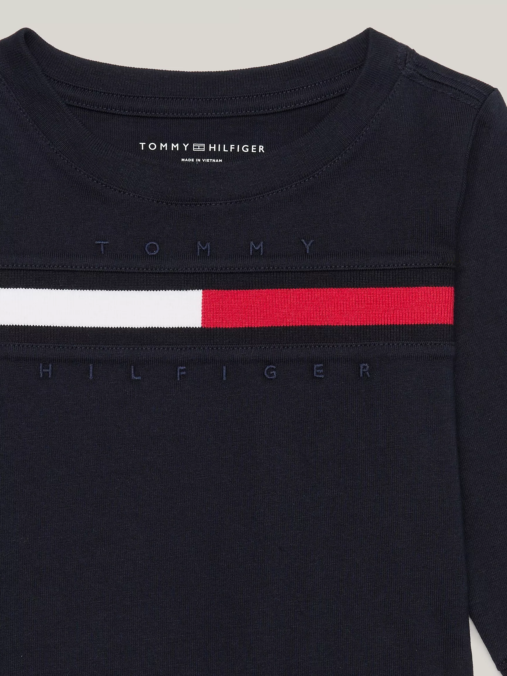 Футболка Tommy Hilfiger для мальчиков, Детская футболка с длинным рукавом и флаговым логотипом