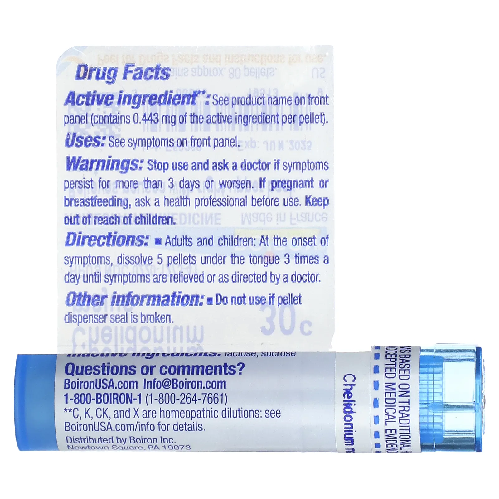 Boiron, Chelidonium Majus 30C, прибл. 80 гранул