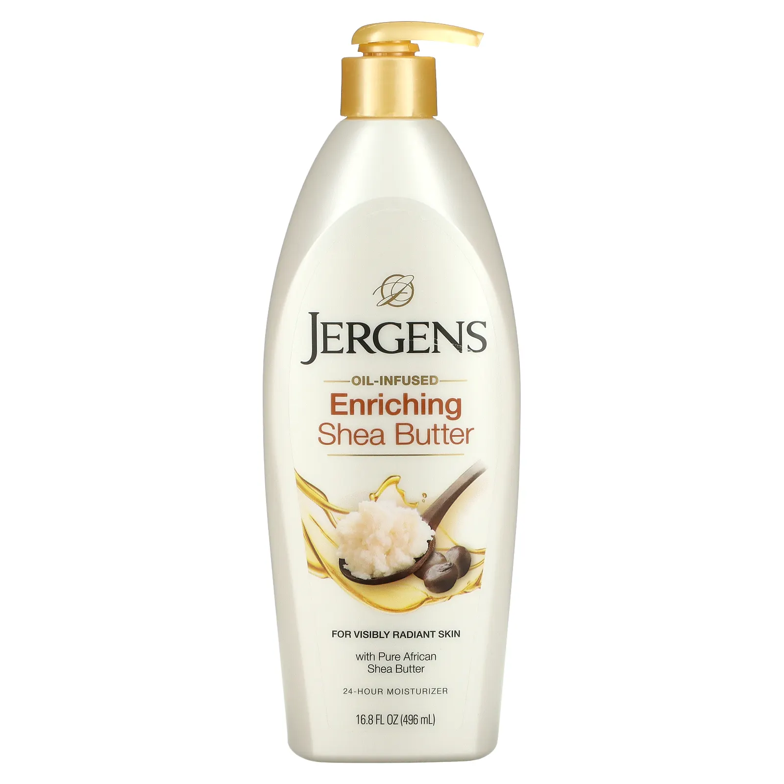 Jergens, Enriching Shea Butter, увлажняющий лосьон с маслом ши, 496 мл