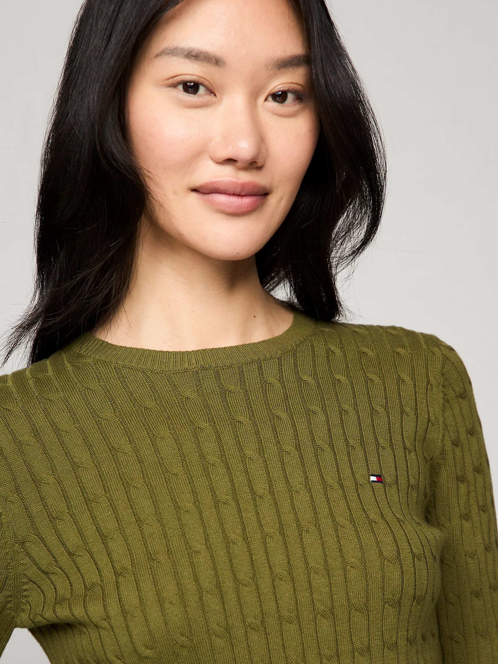 Женский свитер Tommy Hilfiger, Свитер с длинным рукавом и узором "косы"
