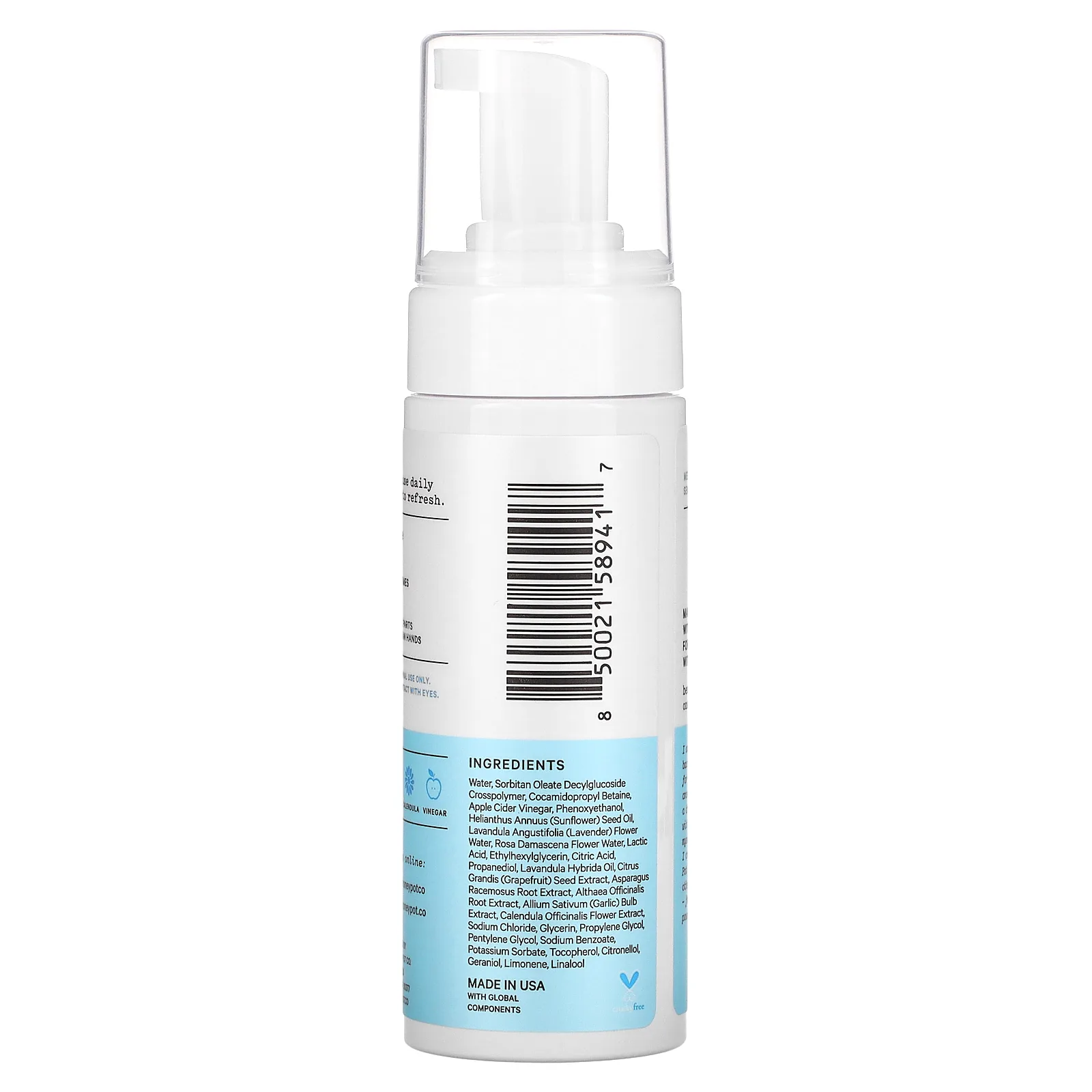 The Honey Pot Company, очищающая пенка для чувствительной кожи, 163 мл (5,51 жидк. унции)