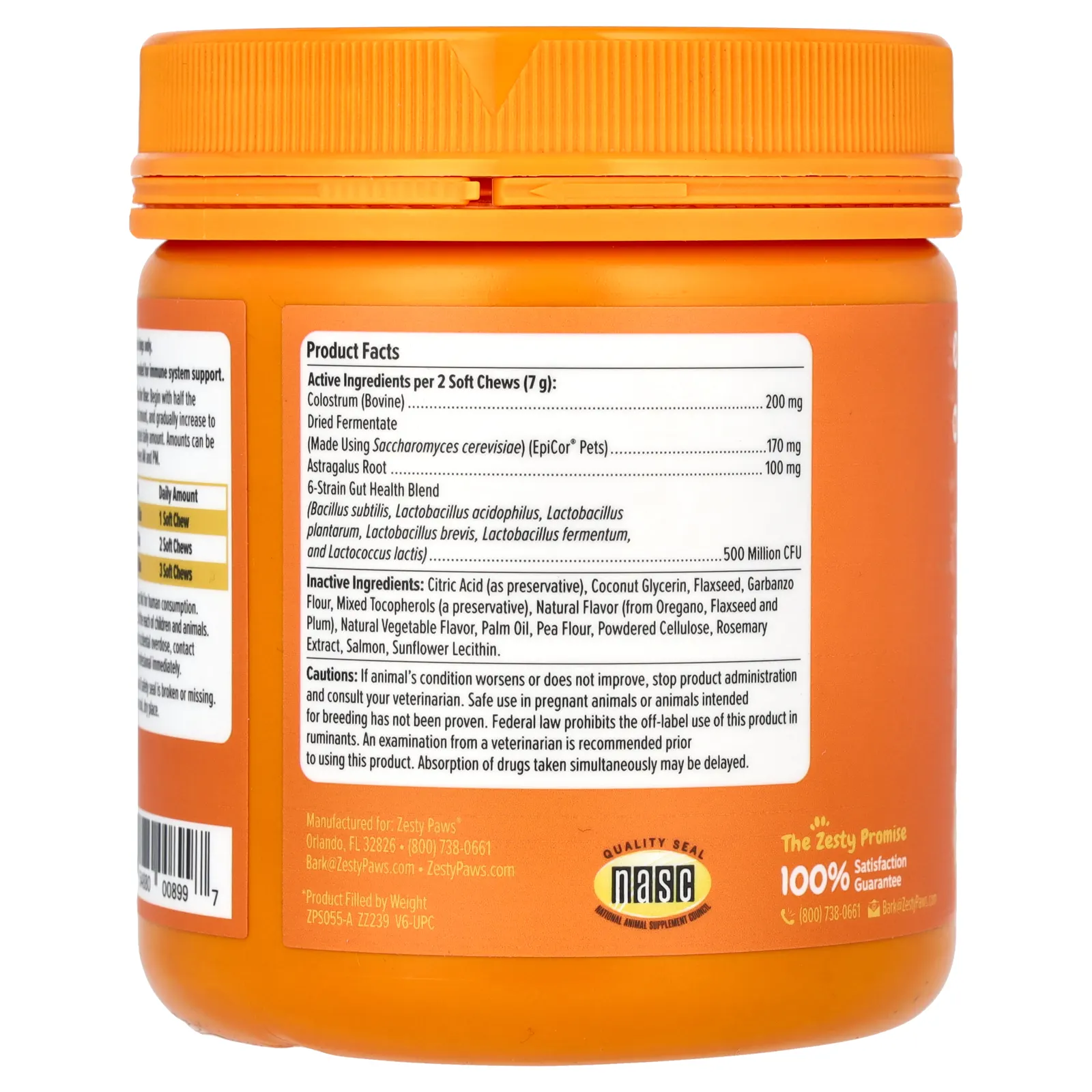 Zesty Paws, Аллергия и иммунные укусы, для собак, для всех возрастов, лосось, 90 жевательных таблеток, 315 г (11,1 унции)