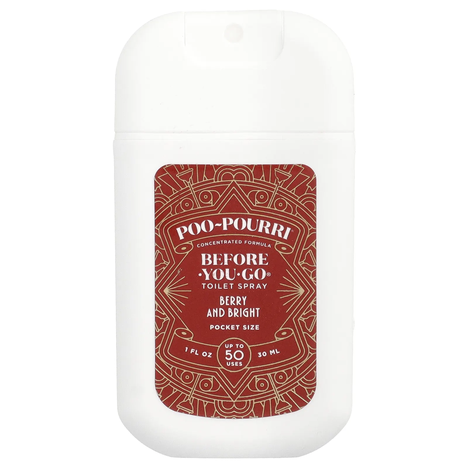 Poo-Pourri, Before-You-Go®, спрей-освежитель для туалета, компактный спрей, ягодный, 30 мл (1 жидк. унция)