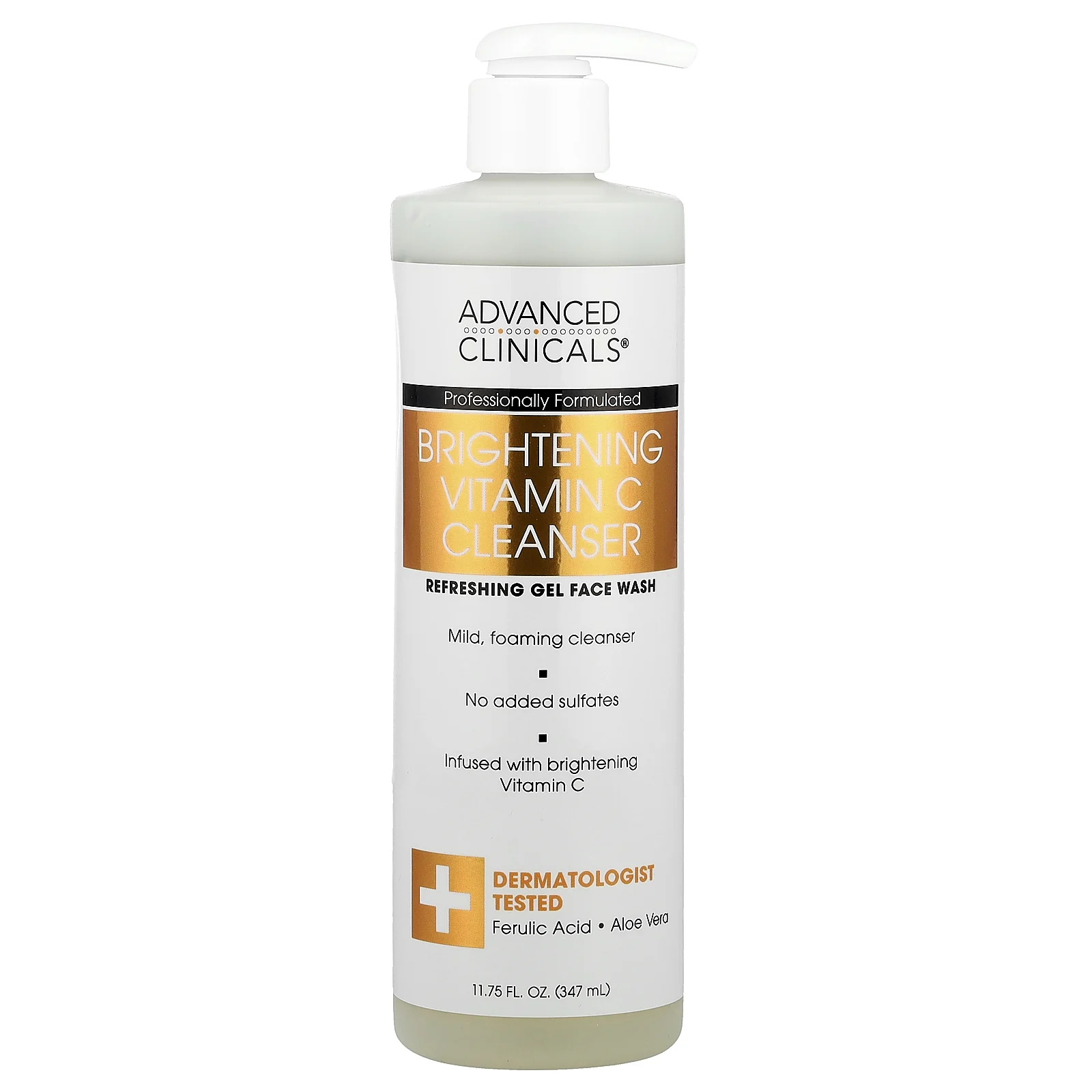 Advanced Clinicals, Осветляющее очищающее средство с витамином C, 347 мл (11,75 жидк. Унции)
