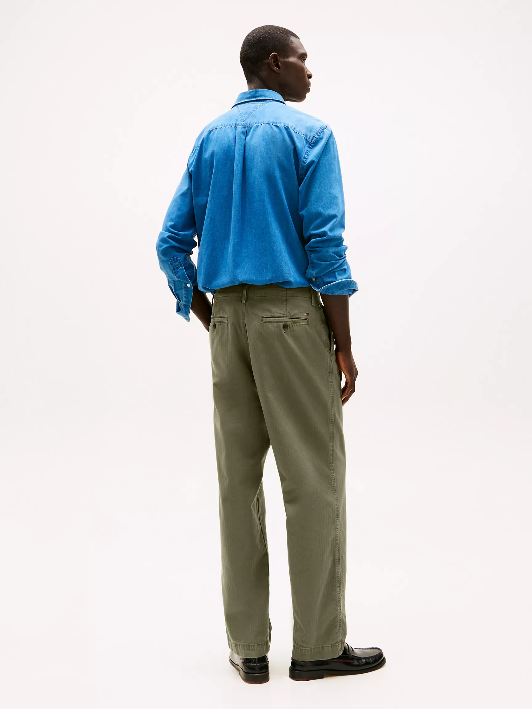 Мужские брюки Tommy Hilfiger, Брюки чинос зауженного кроя с узором "елочка"